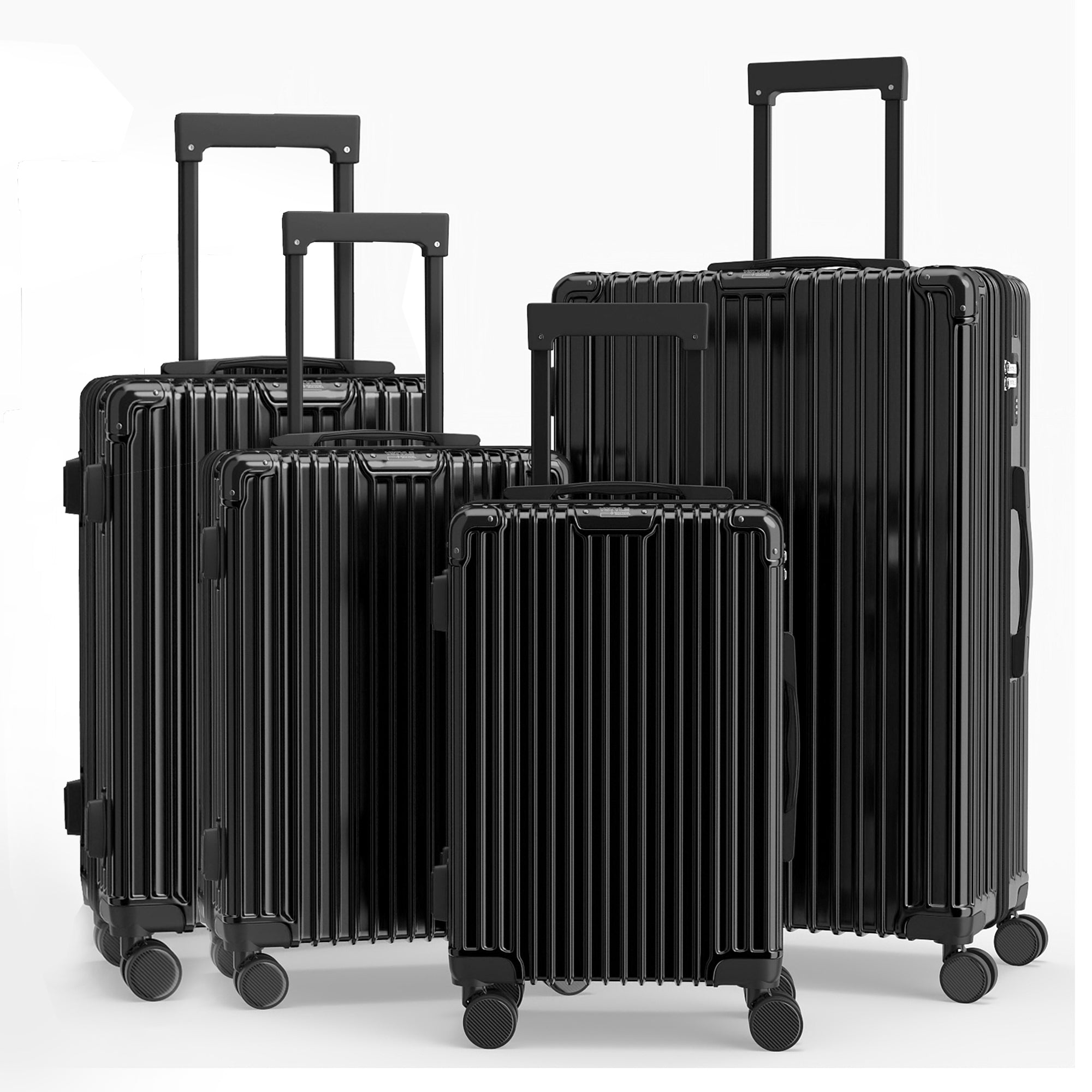 Set valigie ABS+PC 4 pezzi 18/20/24/28 - Nero (003)