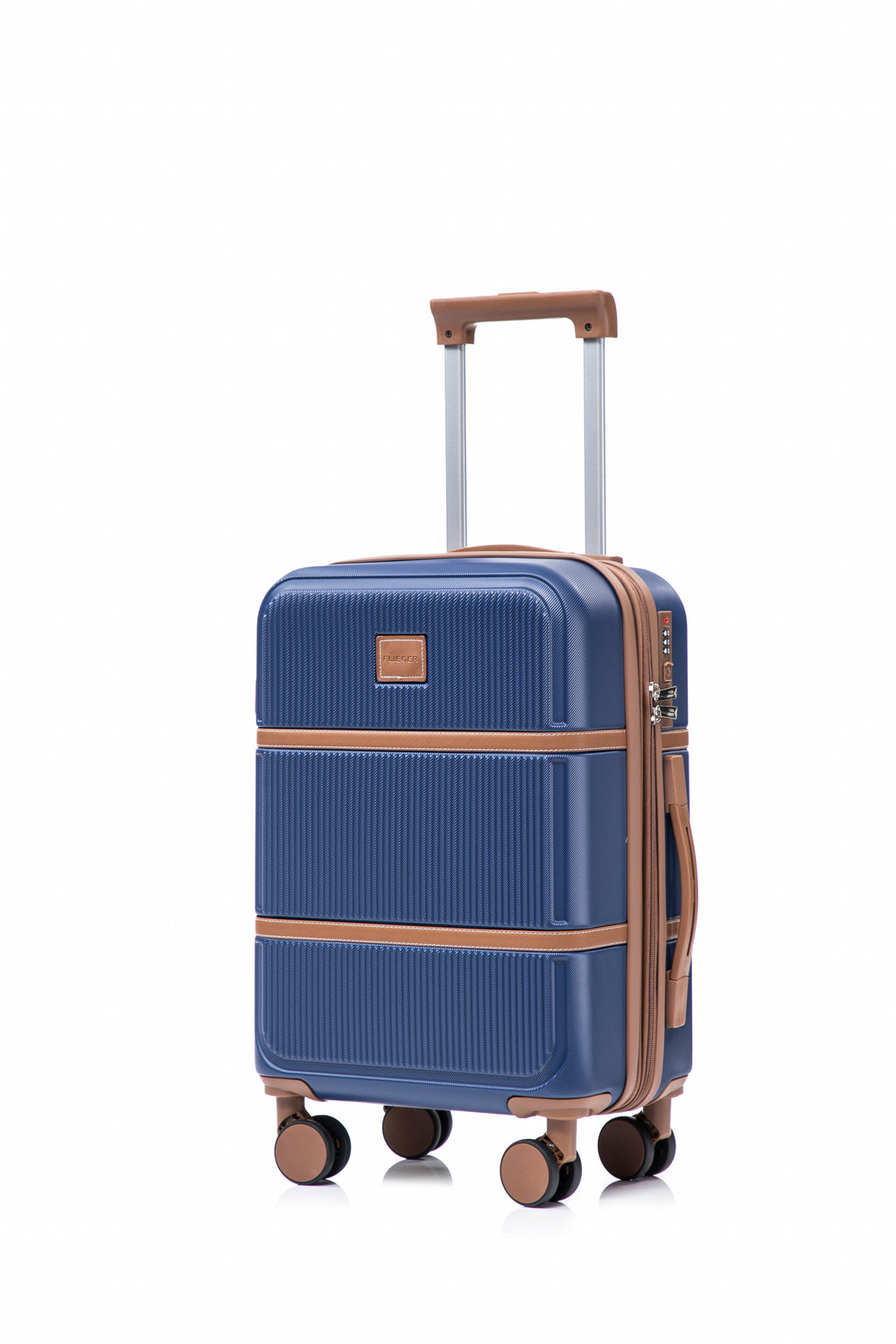 Set valigie in ABS da 4 pezzi (12"/20"/24"/28") – Blu profondo（047）