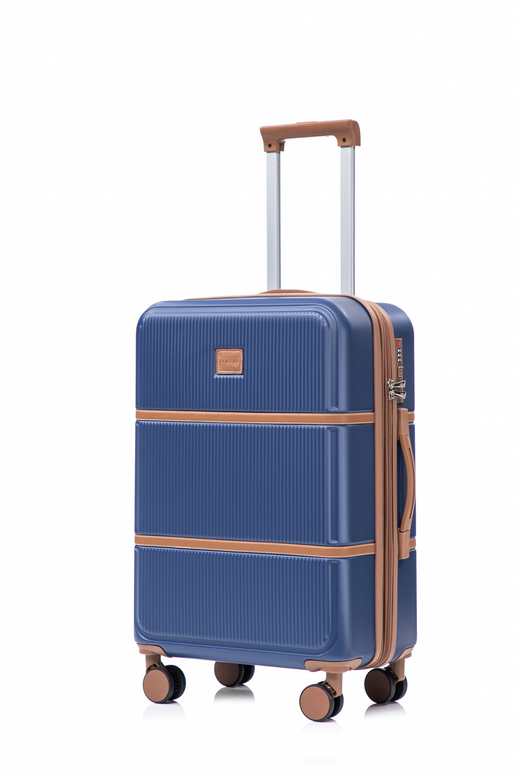 Set valigie in ABS da 4 pezzi (12"/20"/24"/28") – Blu profondo（047）