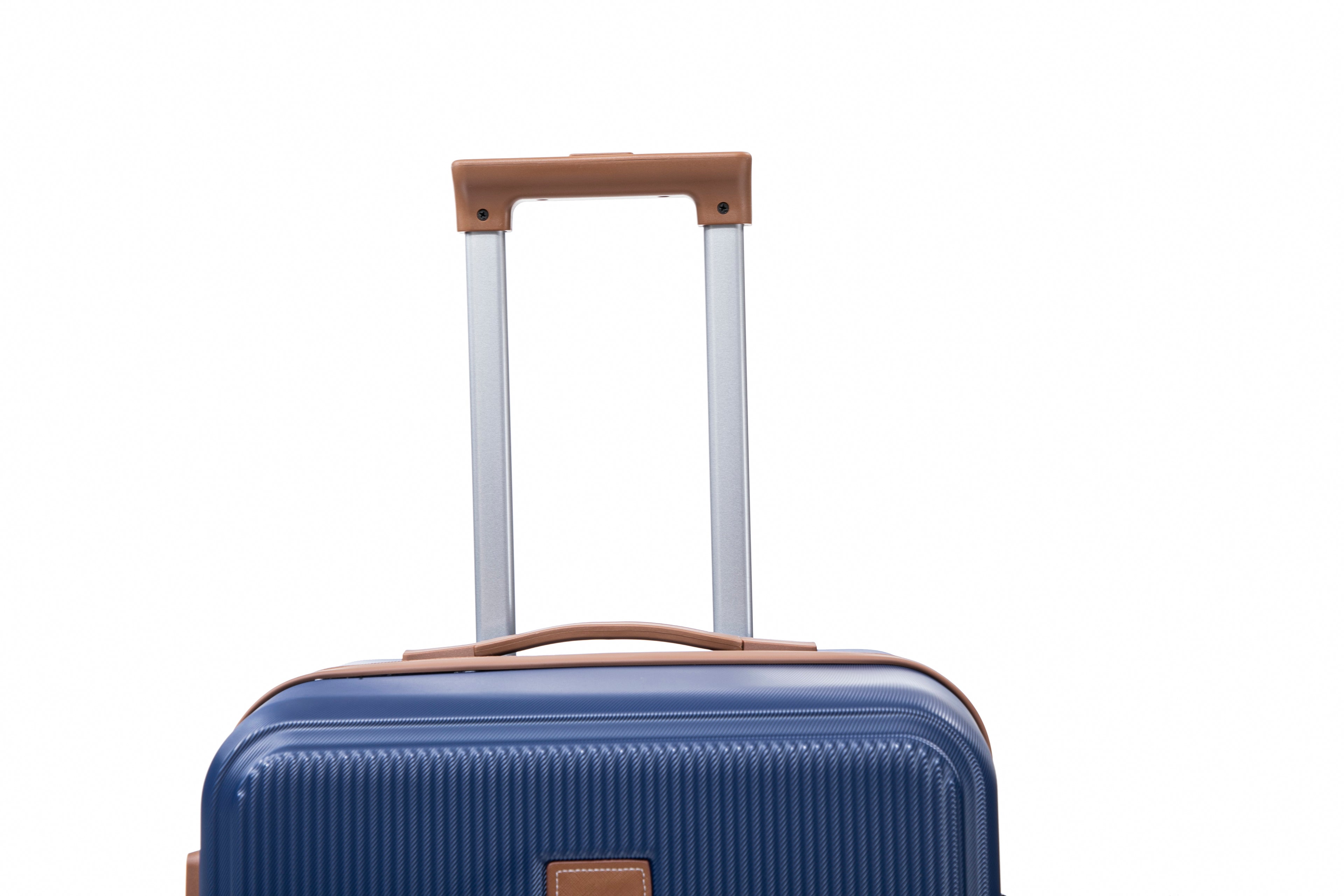 Set valigie in ABS da 4 pezzi (12"/20"/24"/28") – Blu profondo（047）