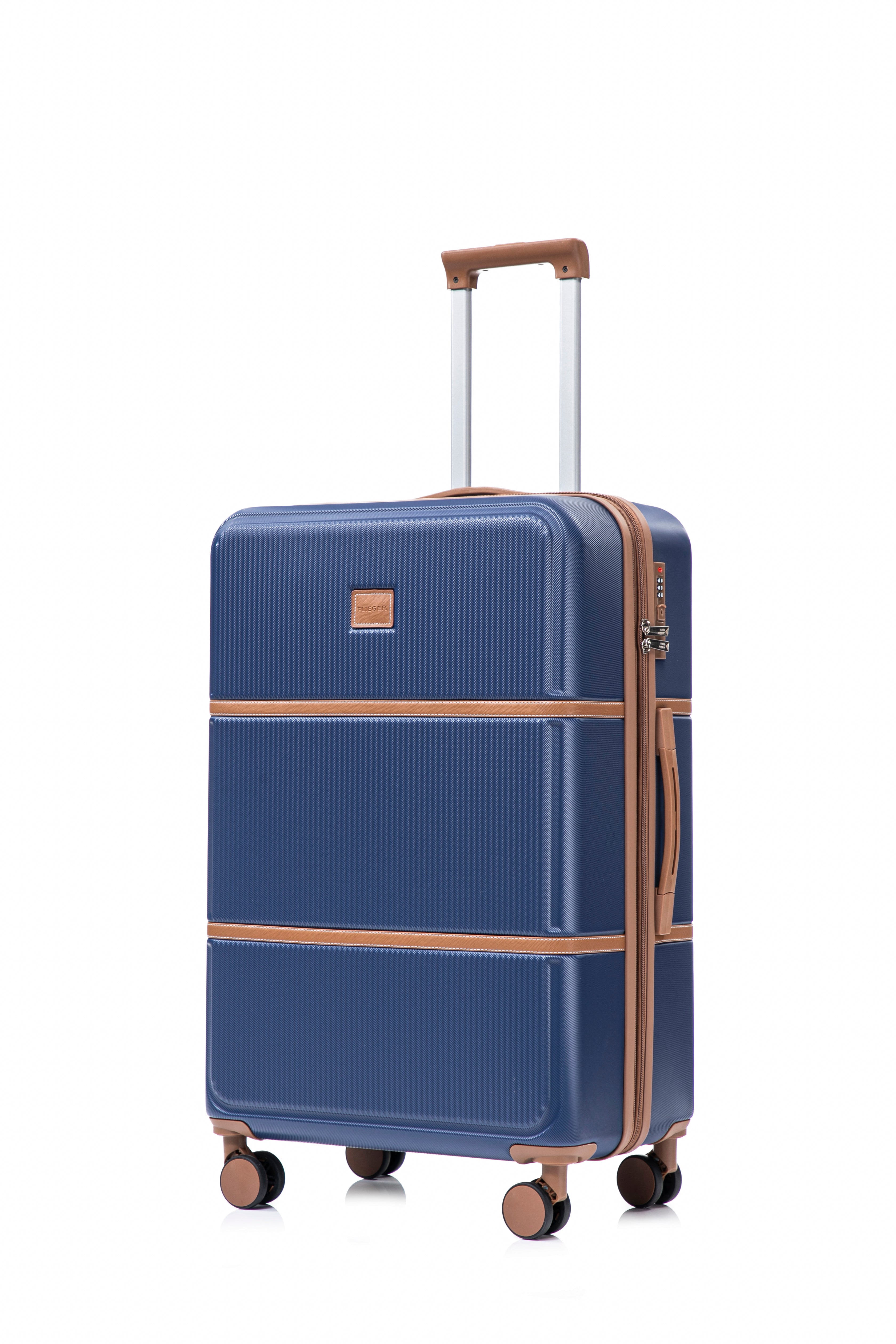 Set valigie in ABS da 4 pezzi (12"/20"/24"/28") – Blu profondo（047）