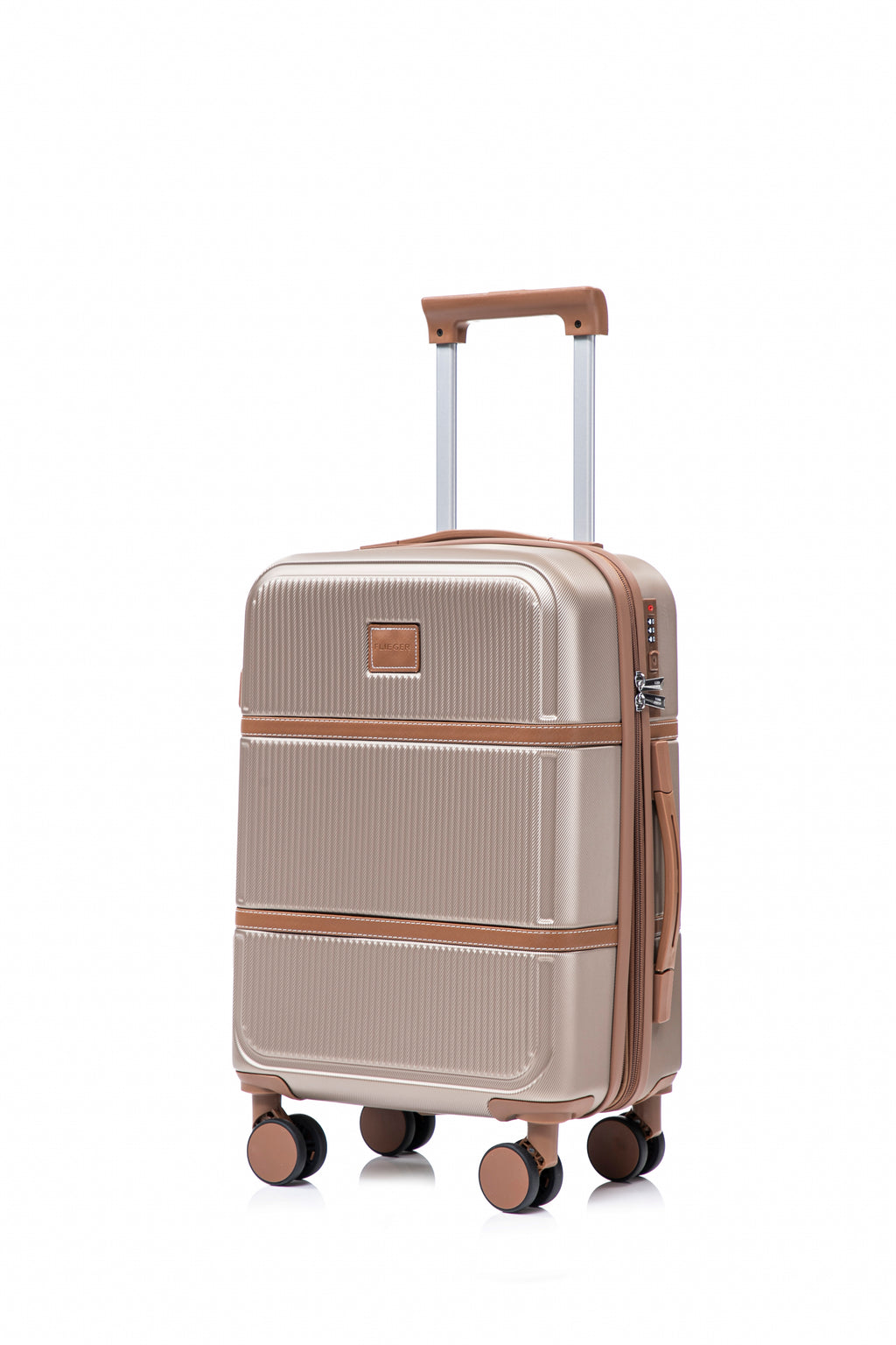 Set valigie in ABS da 4 pezzi (12"/20"/24"/28") – Champagne（047）