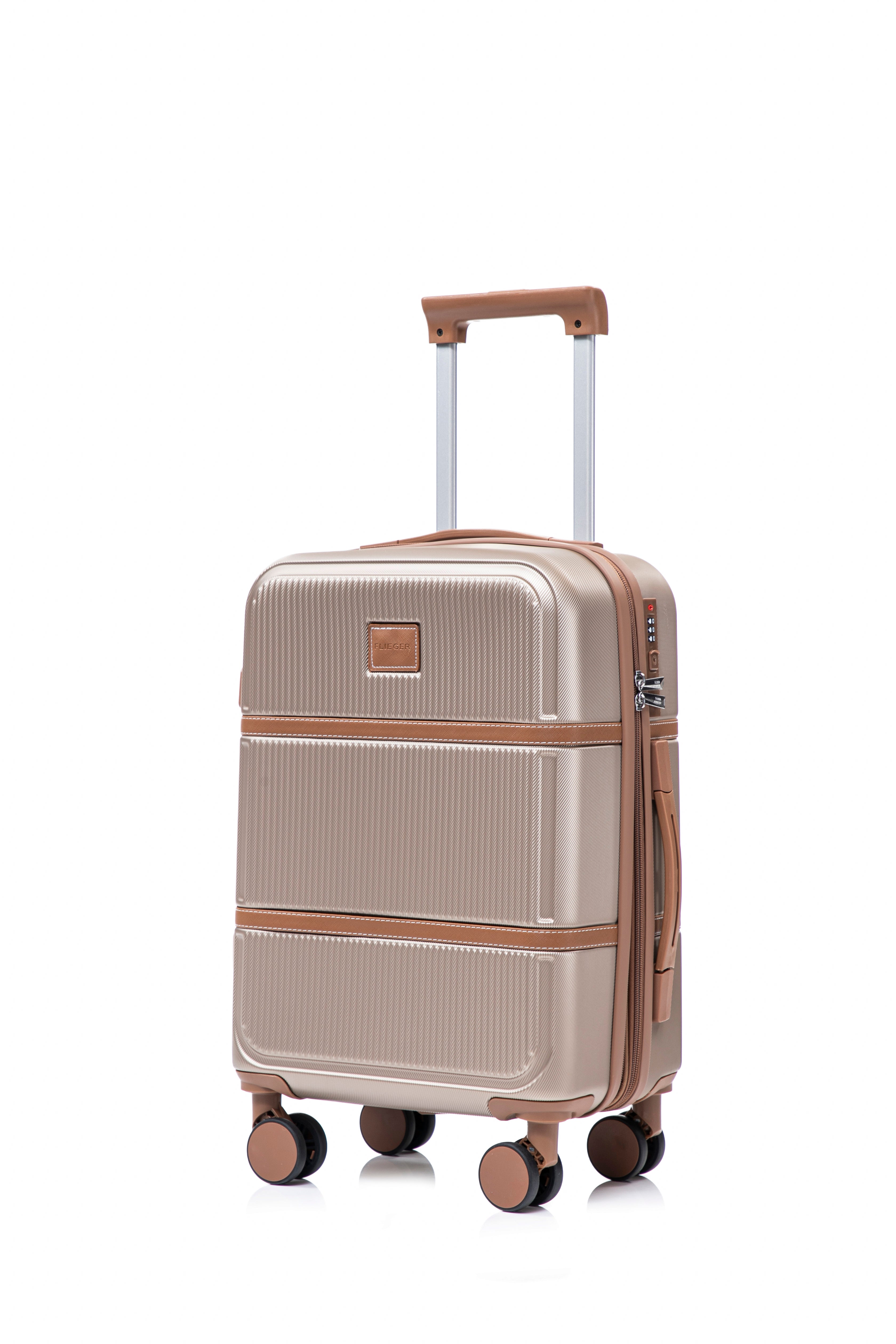 Set valigie in ABS da 4 pezzi (12"/20"/24"/28") – Champagne（047）