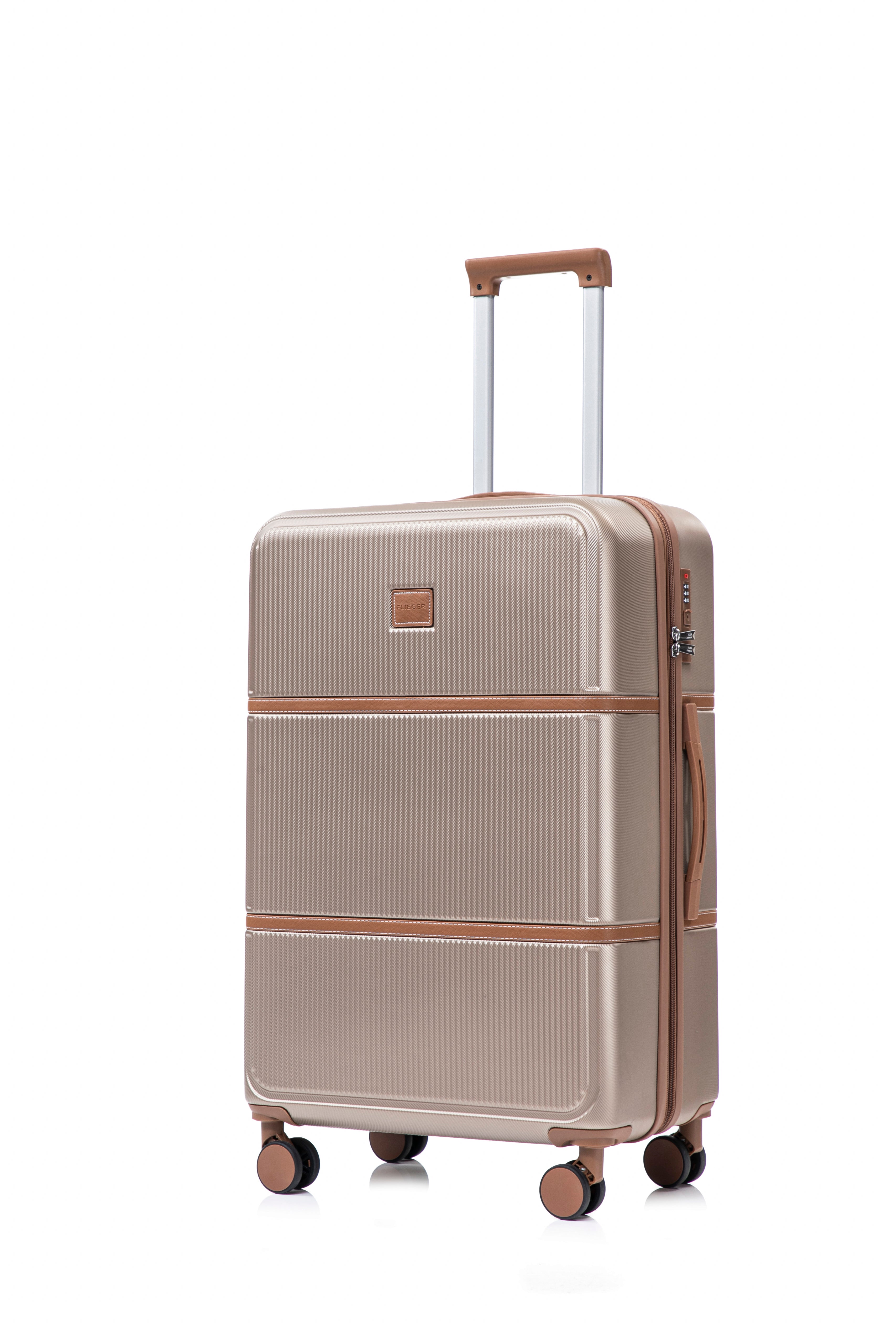 Set valigie in ABS da 4 pezzi (12"/20"/24"/28") – Champagne（047）