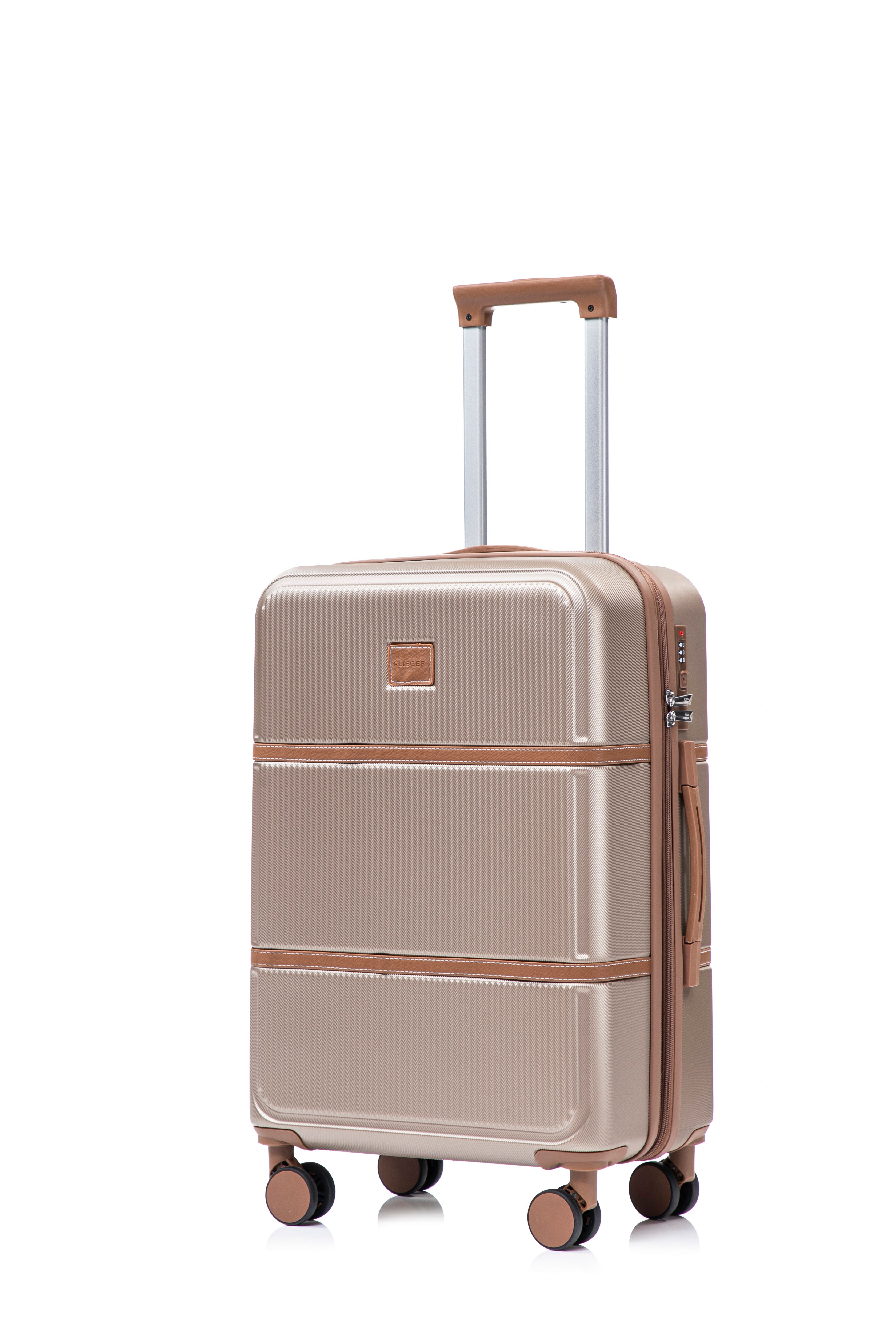 Set valigie in ABS da 4 pezzi (12"/20"/24"/28") – Champagne（047）