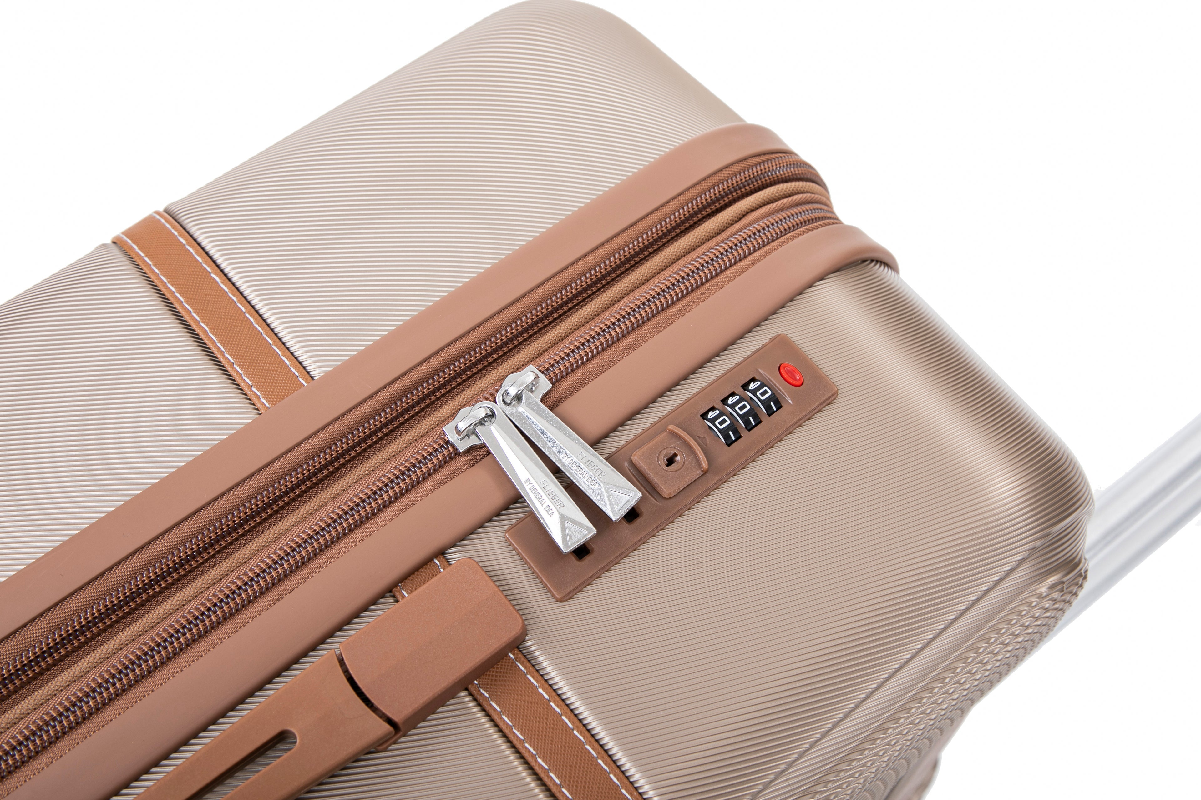 Set valigie in ABS da 4 pezzi (12"/20"/24"/28") – Champagne（047）