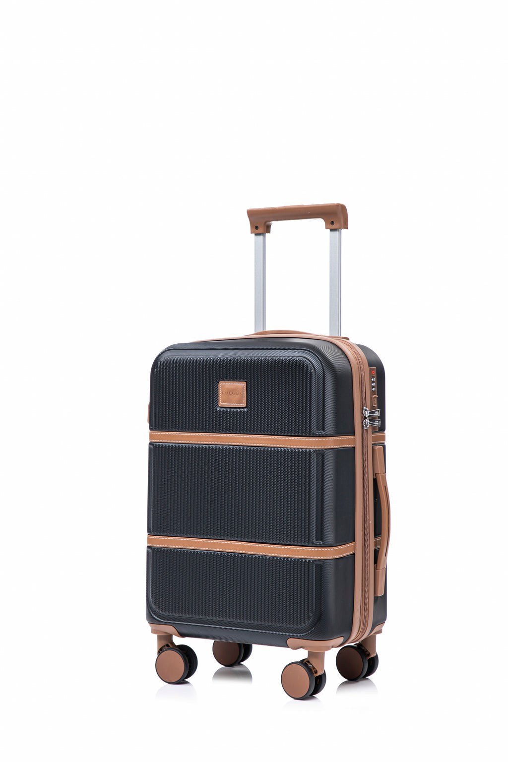 Set valigie in ABS da 4 pezzi (12"/20"/24"/28") – Nero（047）