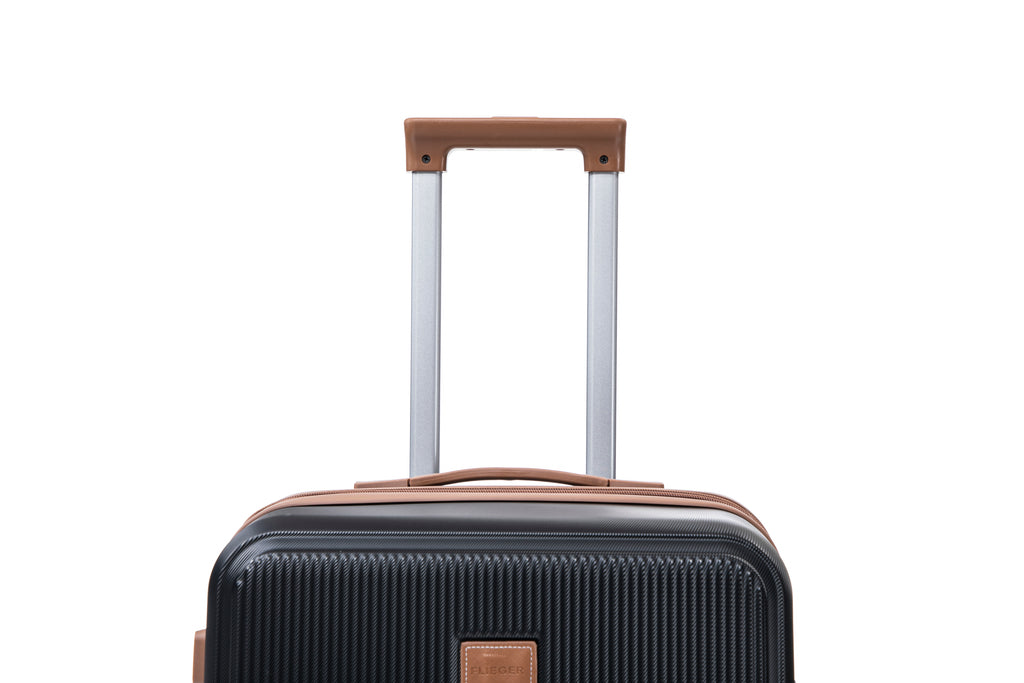 Set valigie in ABS da 4 pezzi (12"/20"/24"/28") – Nero（047）