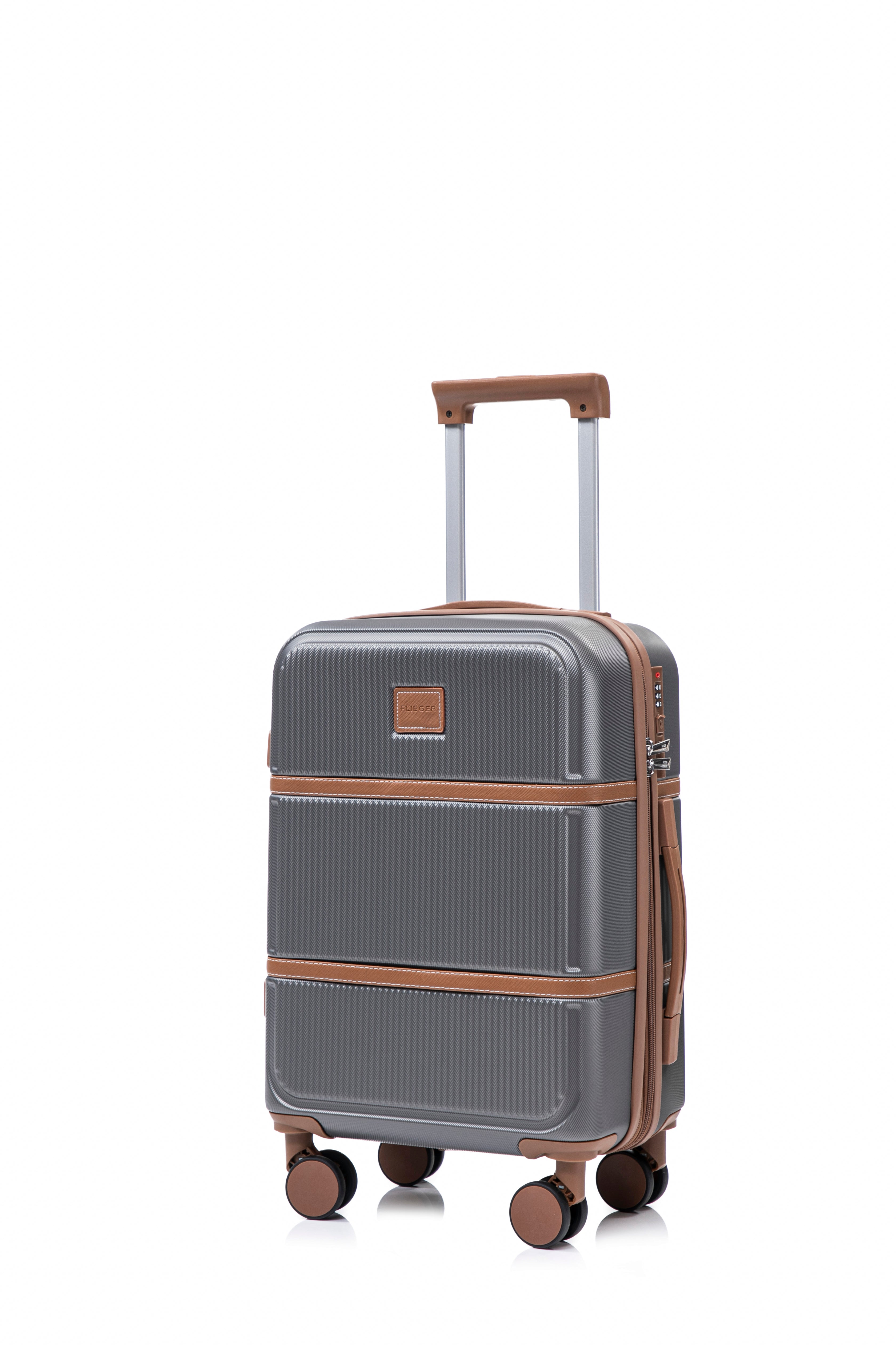 Set valigie in ABS da 4 pezzi (12"/20"/24"/28") – Grigio ferro（047）