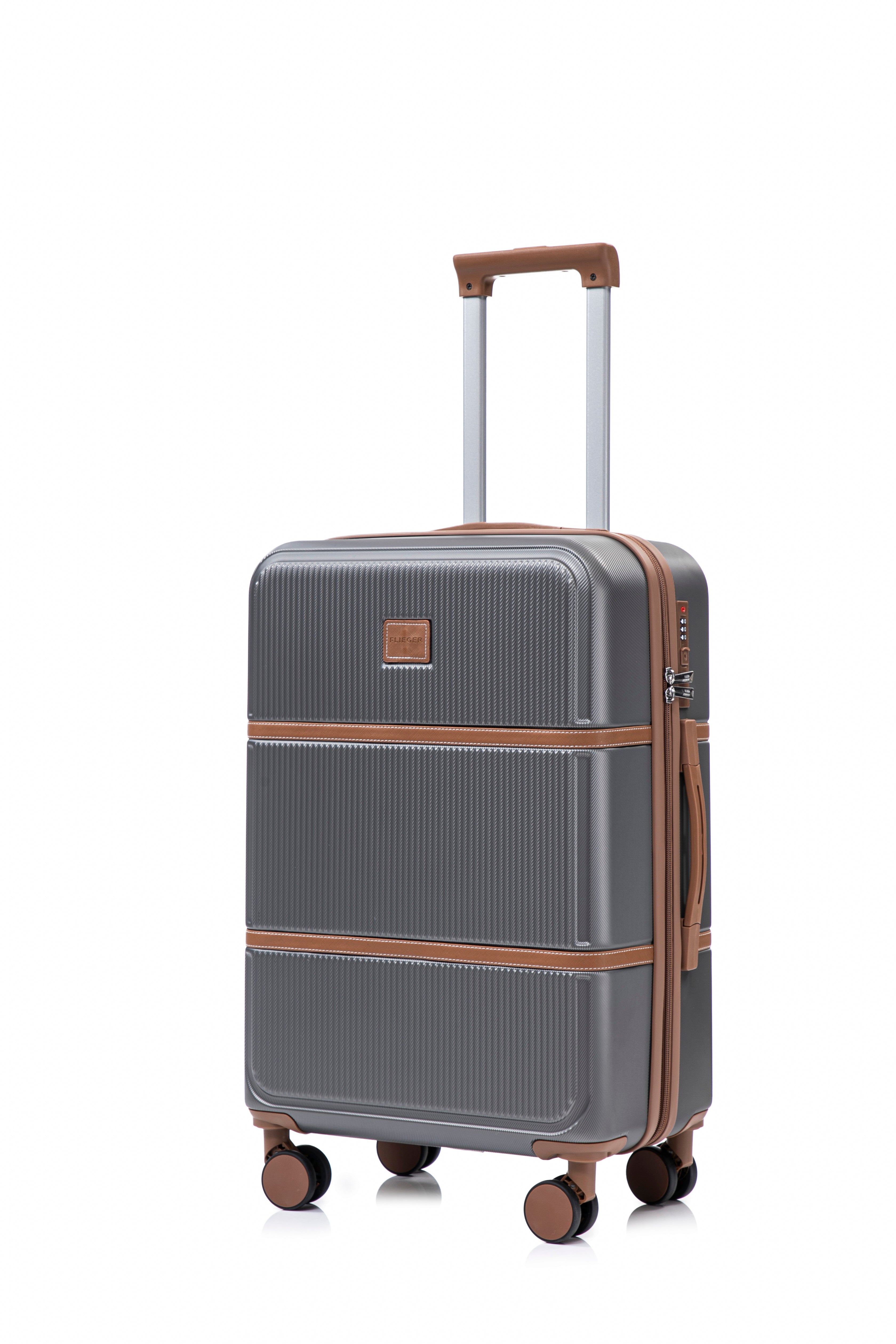 Set valigie in ABS da 4 pezzi (12"/20"/24"/28") – Grigio ferro（047）