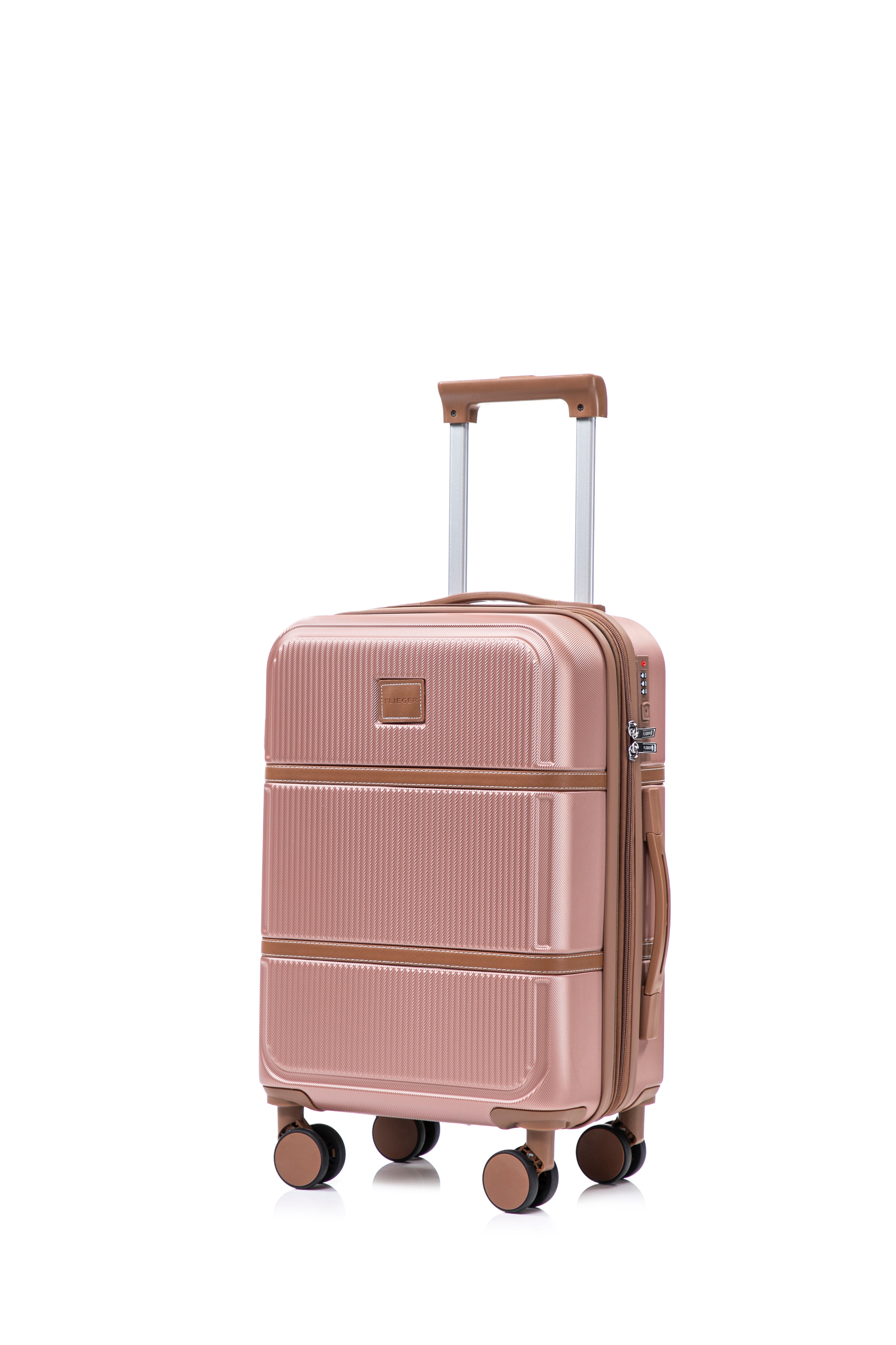 Set valigie in ABS da 4 pezzi (12"/20"/24"/28") – Rosa oro（047）