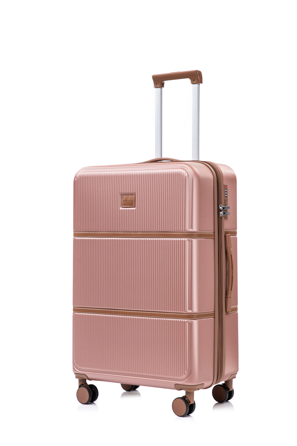 Set valigie in ABS da 4 pezzi (12"/20"/24"/28") – Rosa oro（047）