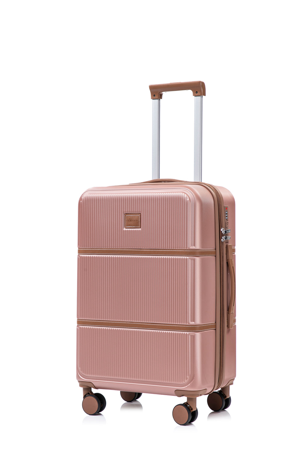 Set valigie in ABS da 4 pezzi (12"/20"/24"/28") – Rosa oro（047）