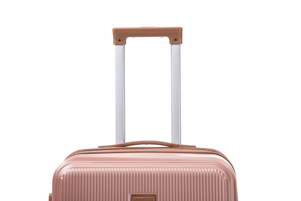 Set valigie in ABS da 4 pezzi (12"/20"/24"/28") – Rosa oro（047）
