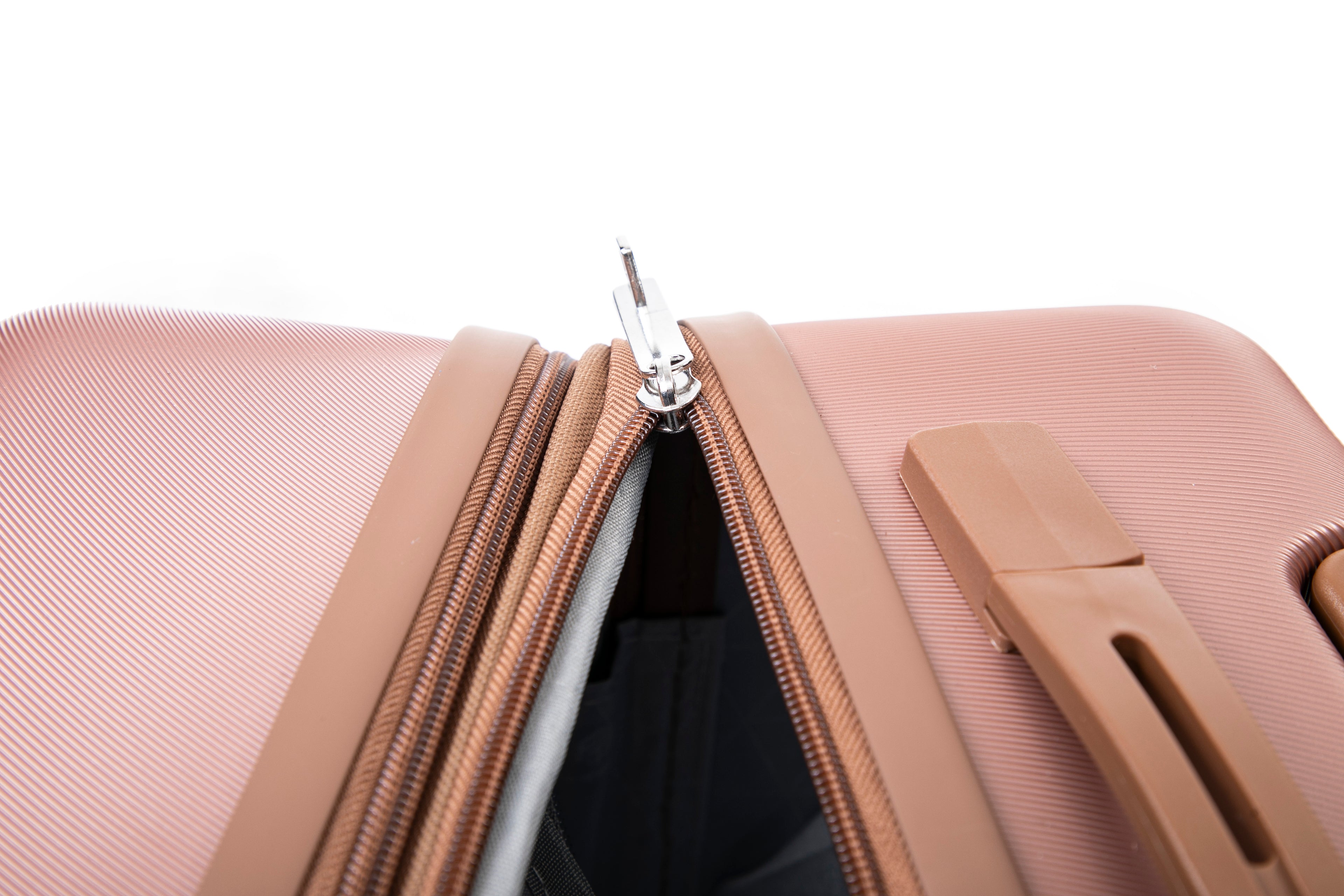 Set valigie in ABS da 4 pezzi (12"/20"/24"/28") – Rosa oro（047）