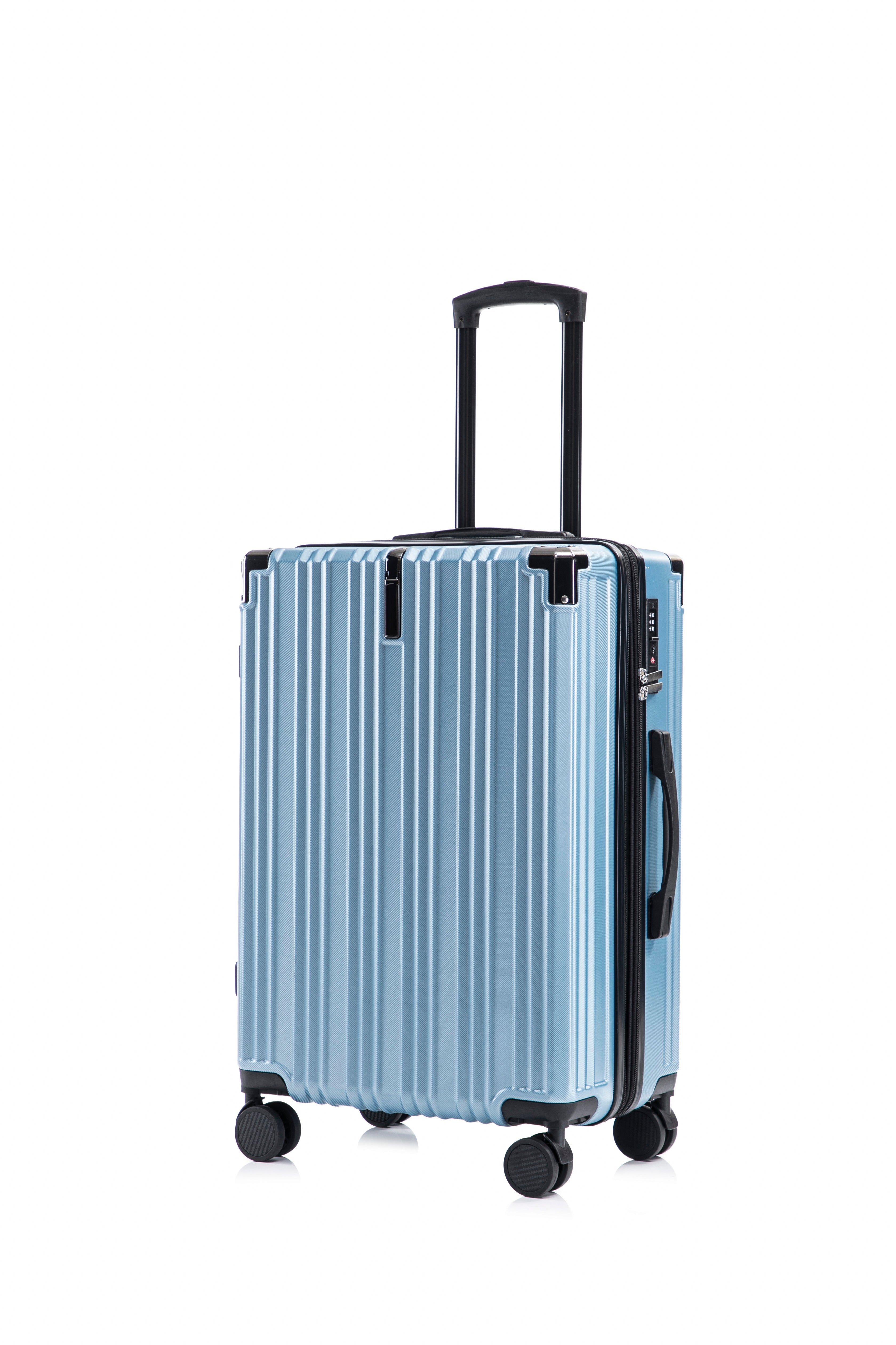 Set valigie in ABS+pc da 3 pezzi (20"/24"/28") – Blu（050）