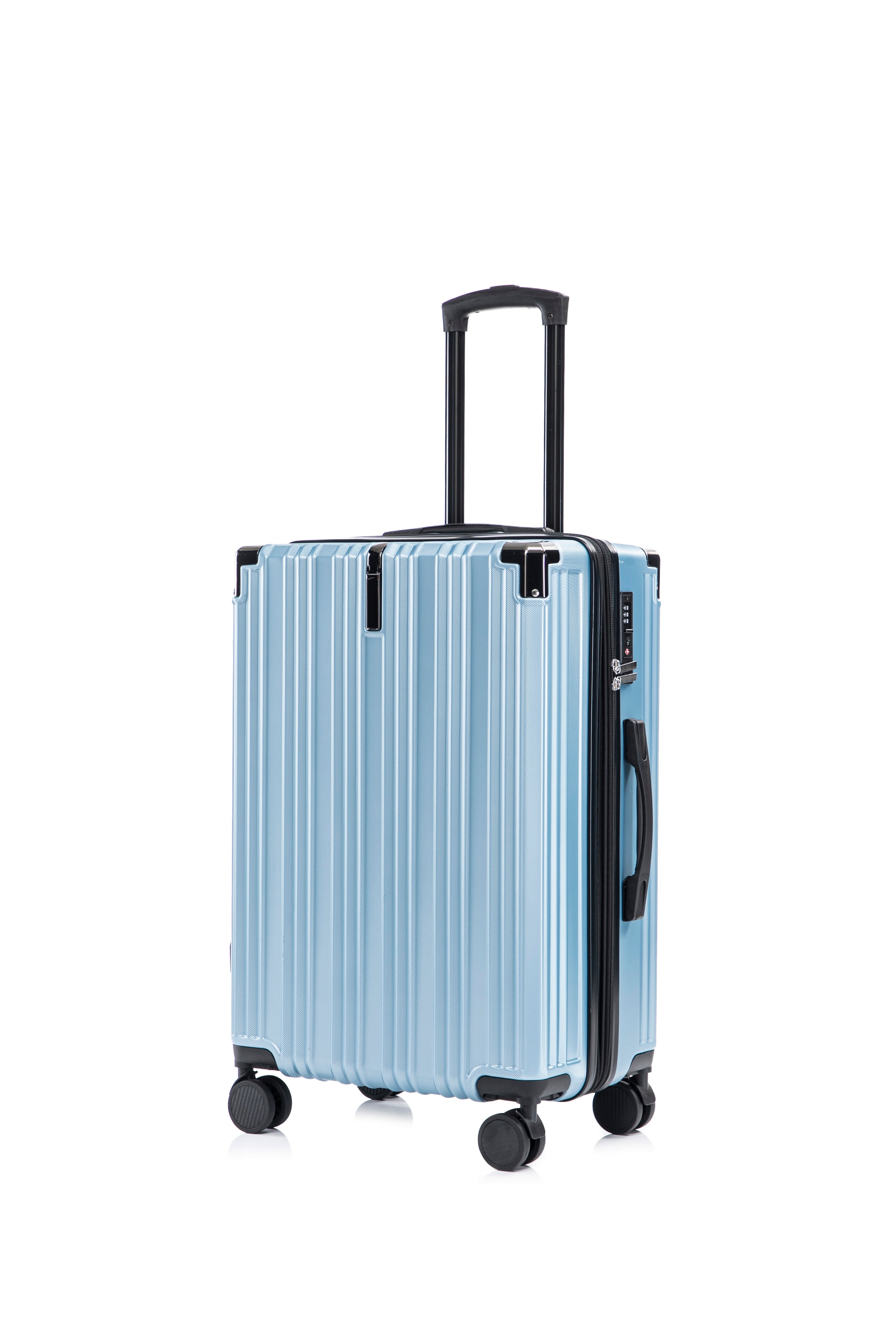 Set valigie in ABS+pc da 3 pezzi (20"/24"/28") – Blu（050）
