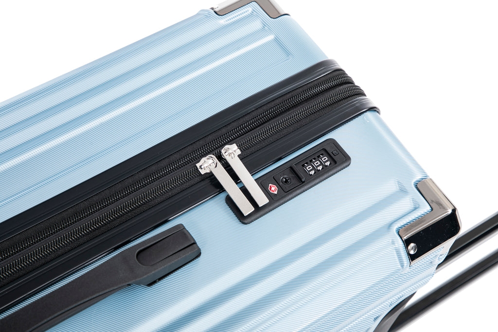 Set valigie in ABS+pc da 3 pezzi (20"/24"/28") – Blu（050）