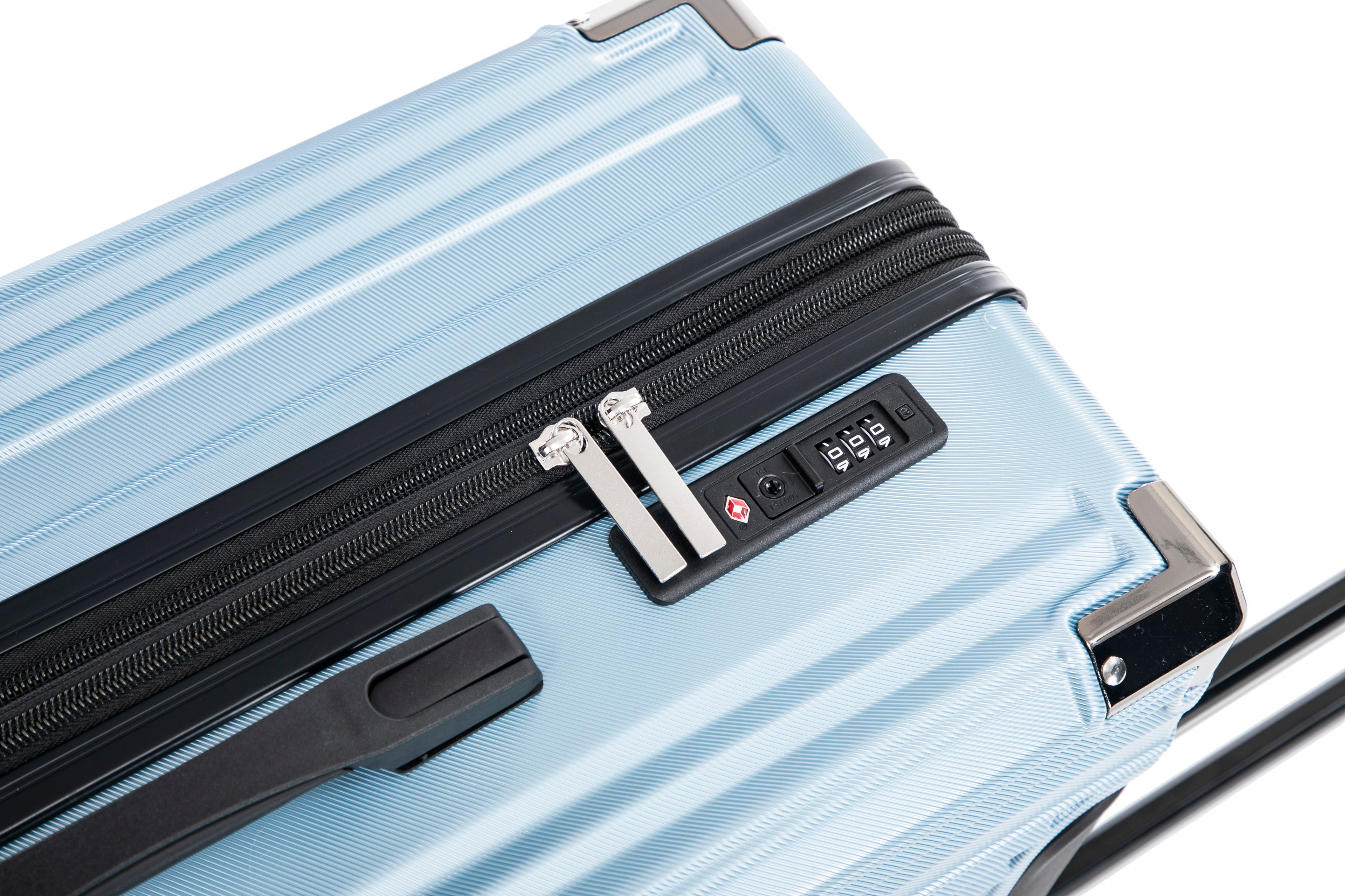 Set valigie in ABS+pc da 3 pezzi (20"/24"/28") – Blu（050）