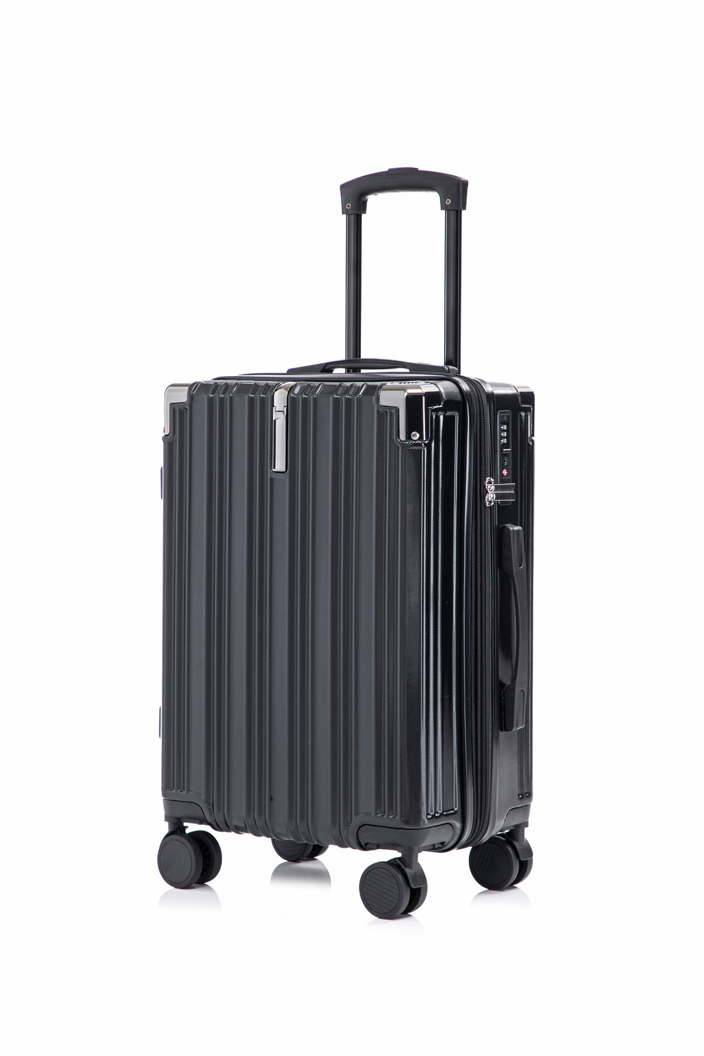 Set valigie in ABS+pc da 3 pezzi (20"/24"/28") – Nero（050）