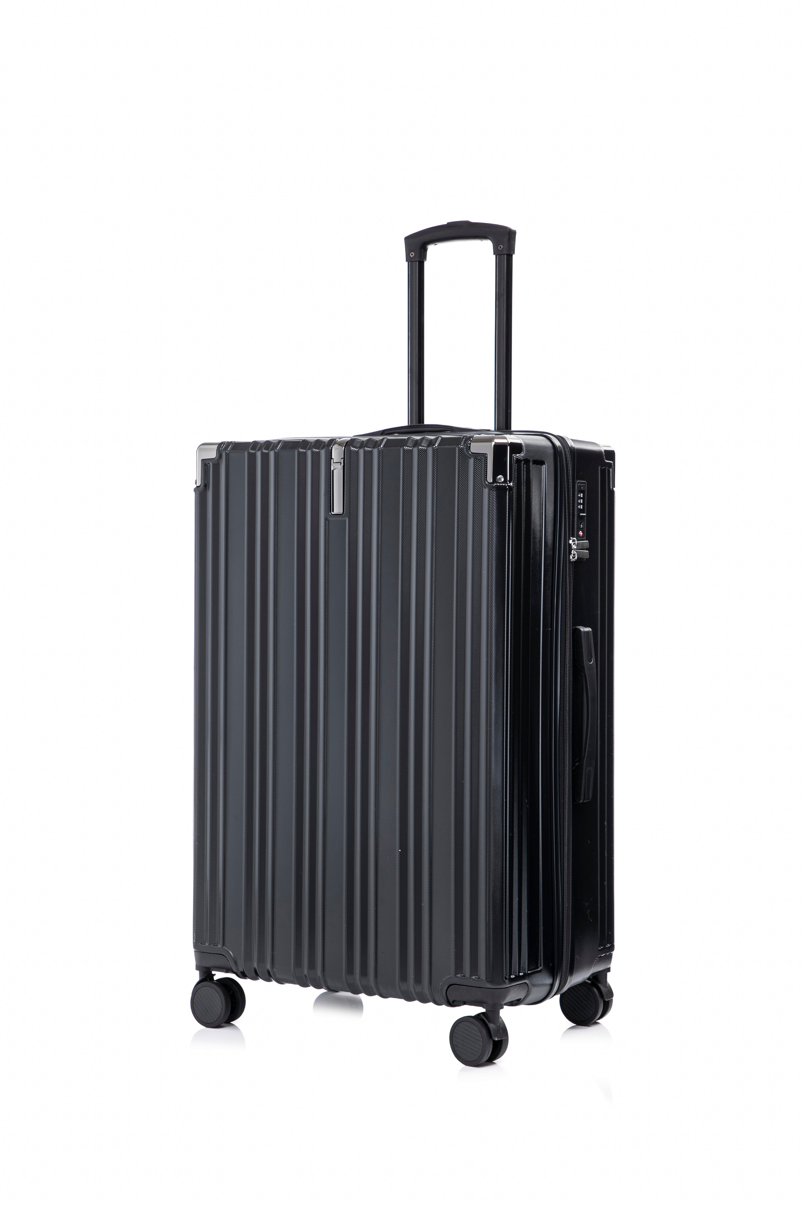 Set valigie in ABS+pc da 3 pezzi (20"/24"/28") – Nero（050）