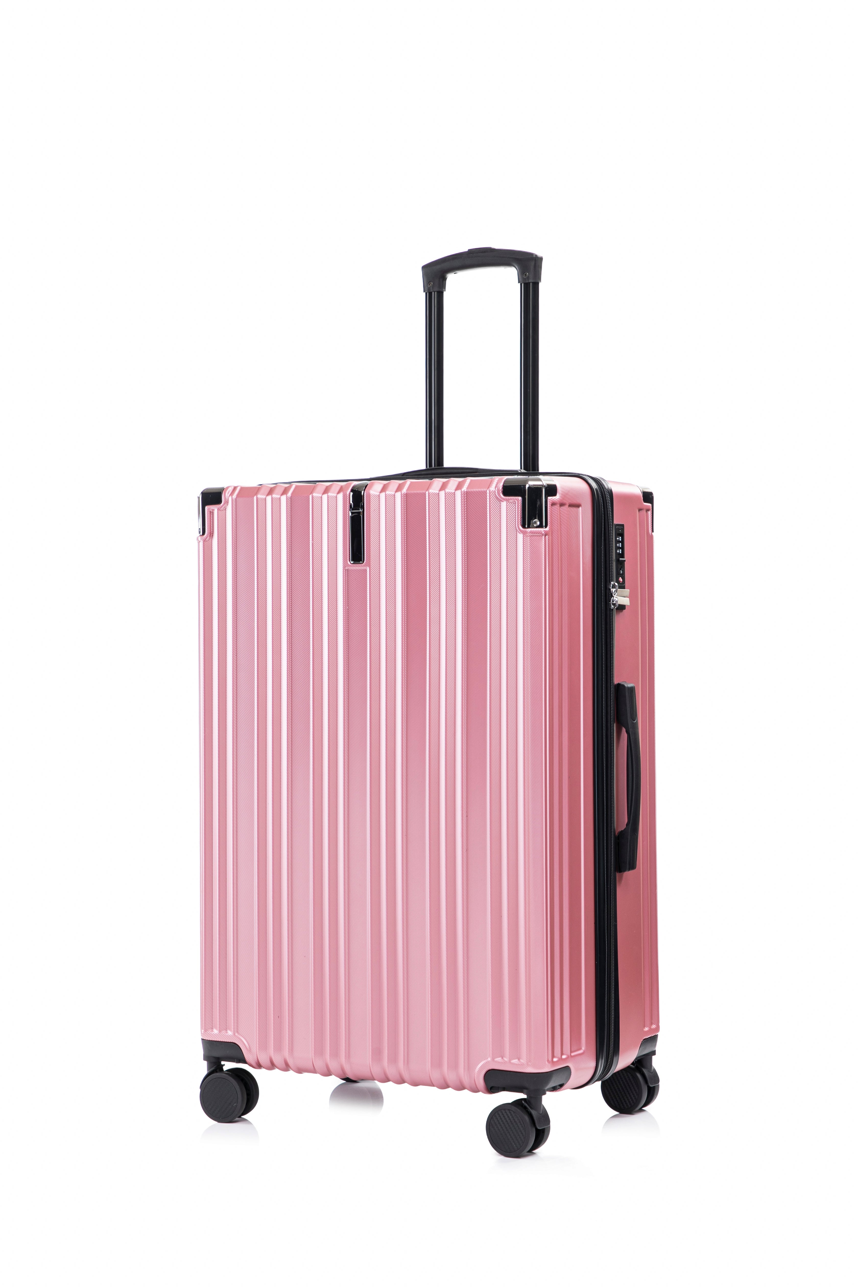 Set valigie in ABS+pc da 3 pezzi (20"/24"/28") – Rosa（050）