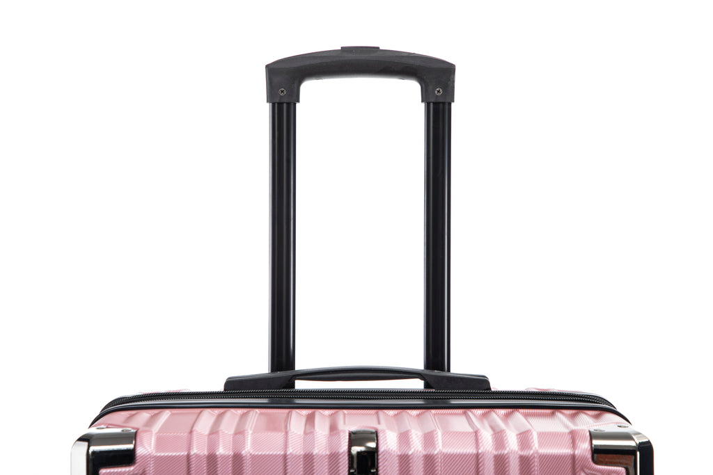 Set valigie in ABS+pc da 3 pezzi (20"/24"/28") – Rosa（050）