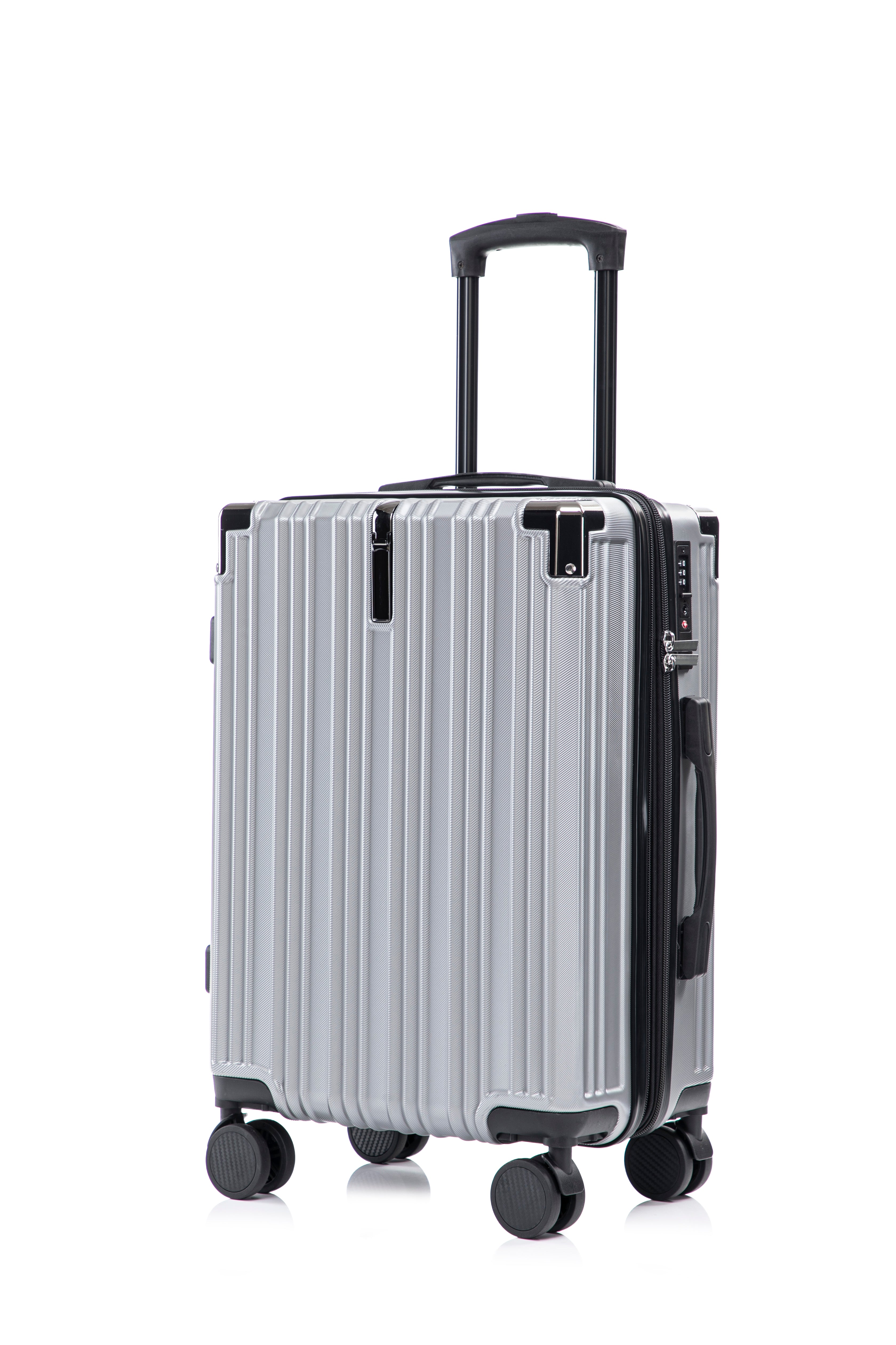 Set valigie in ABS+pc da 3 pezzi (20"/24"/28") – Argento（050）