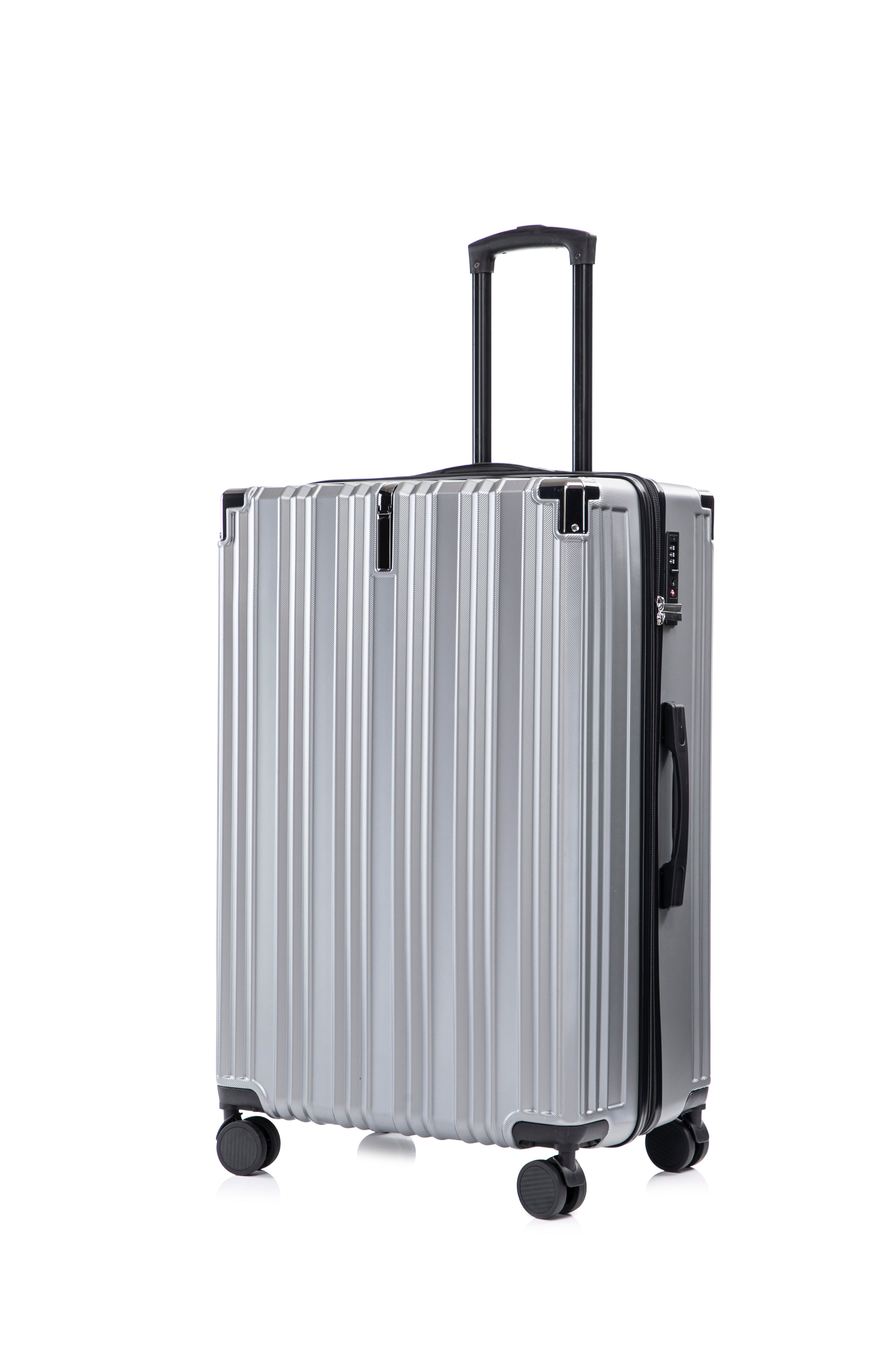 Set valigie in ABS+pc da 3 pezzi (20"/24"/28") – Argento（050）