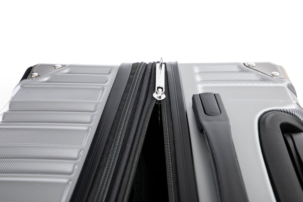 Set valigie in ABS+pc da 3 pezzi (20"/24"/28") – Argento（050）