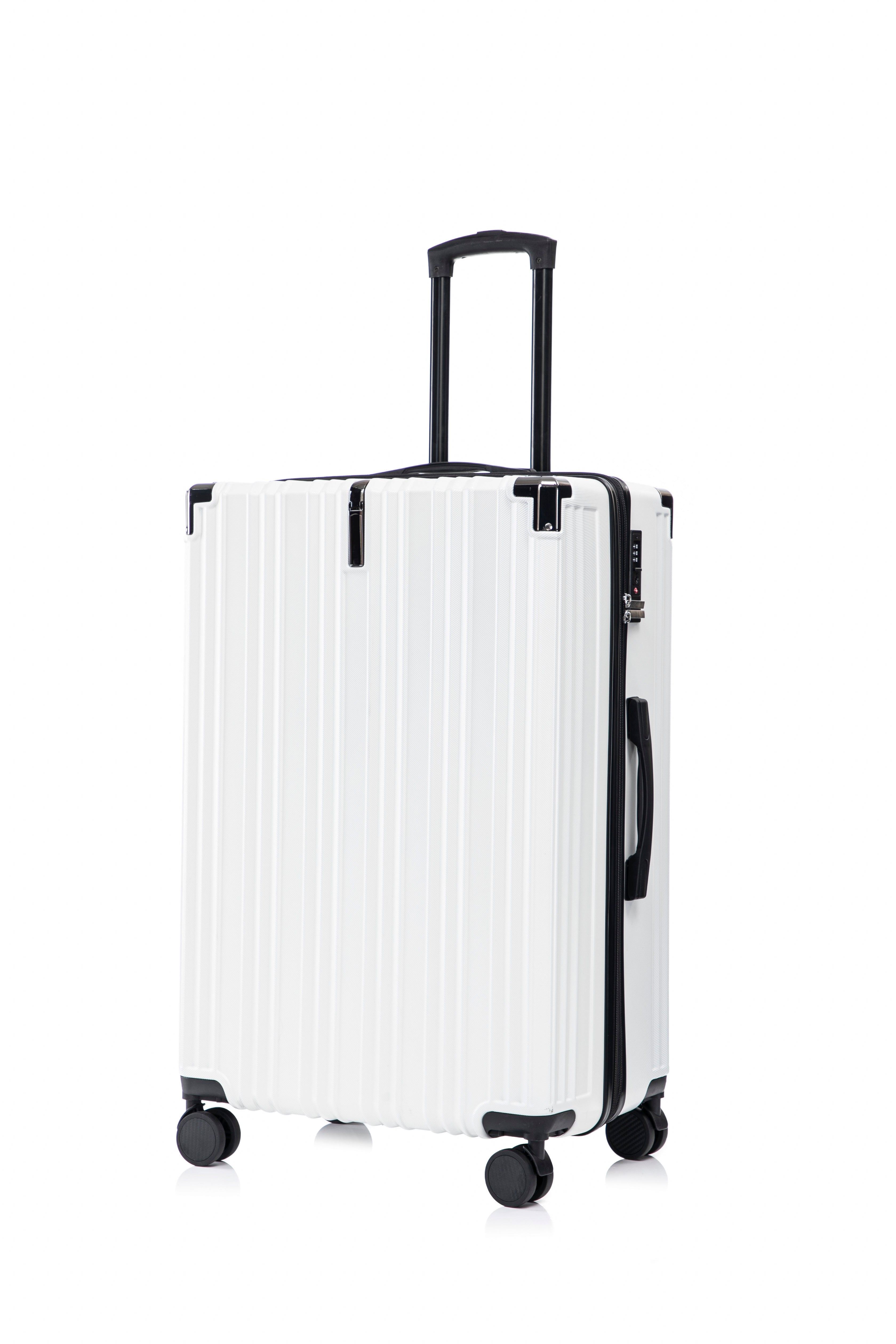 Set valigie in ABS+pc da 3 pezzi (20"/24"/28") – Bianco（050）