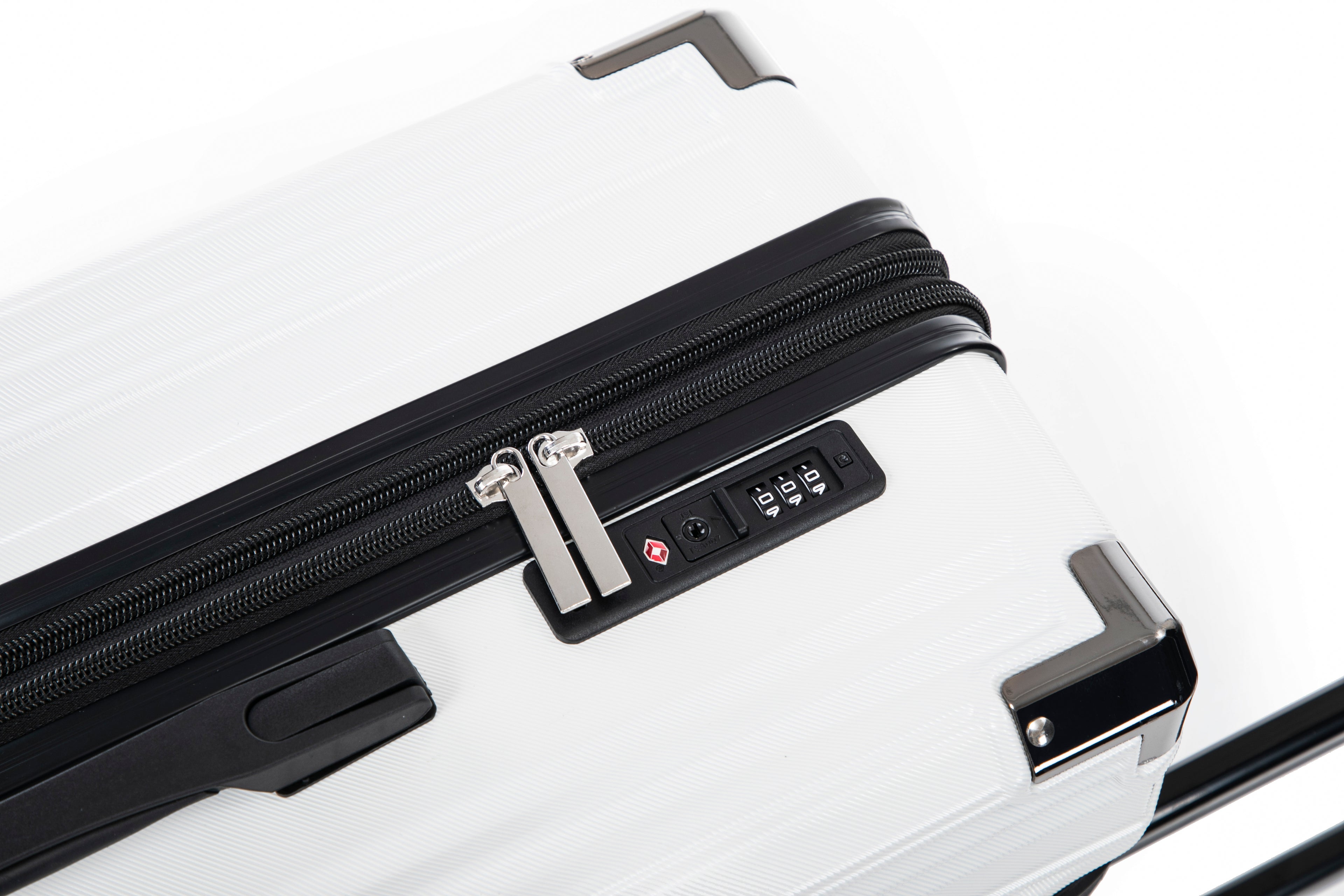 Set valigie in ABS+pc da 3 pezzi (20"/24"/28") – Bianco（050）