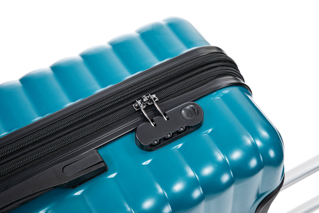 Set valigie in ABS da 5 pezzi (20"/26"/28"/30"/32") – Blu pavone(046)