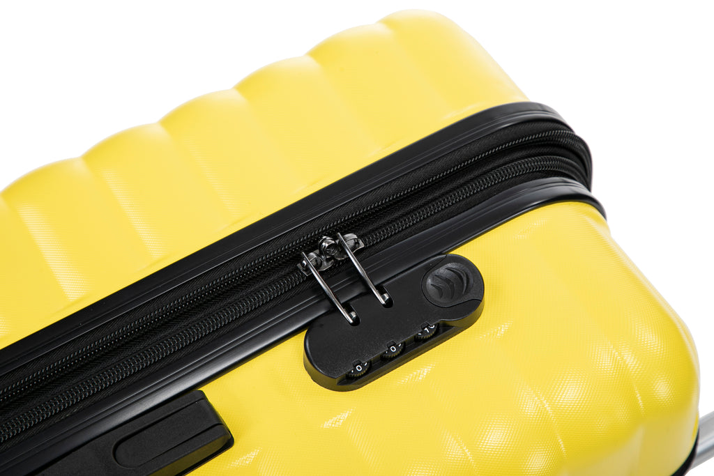 Set valigie in ABS da 5 pezzi (20"/26"/28"/30"/32") – Giallo tenue(046)