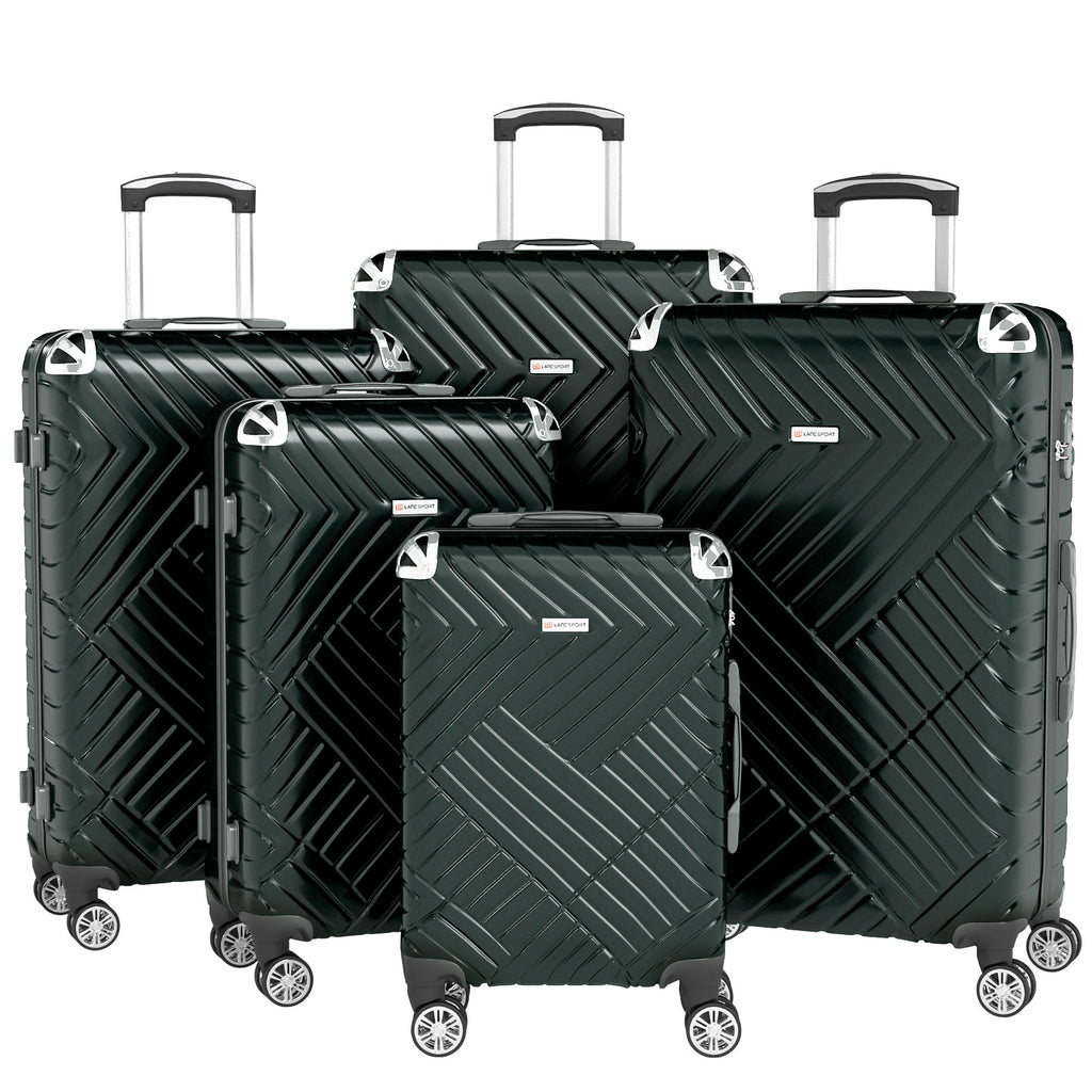 Set valigie in ABS da 5 pezzi (20"/26"/28"/30"/32") – Verde scuro perlato（075）