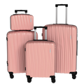 Set 4 Trolley ABS 12/20/24/28 pollici - Rosa（073）