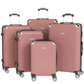 Set valigie in ABS da 5 pezzi (20"/26"/28"/30"/32") – Rosa oro（075）