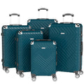Set valigie in ABS da 5 pezzi (20"/26"/28"/30"/32") – Blu pavone（075）