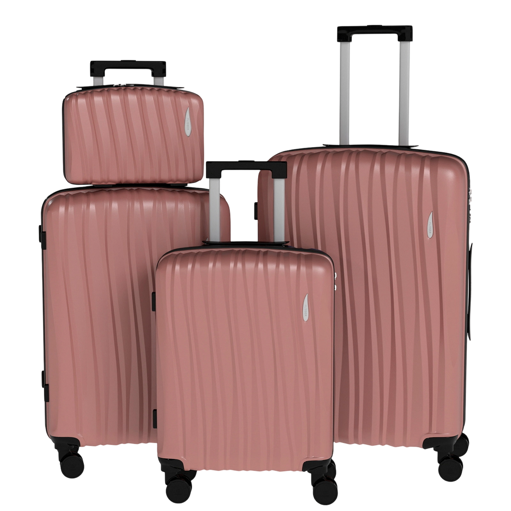 Set 4 Trolley ABS 12/20/24/28 pollici - Oro Rosa (073)