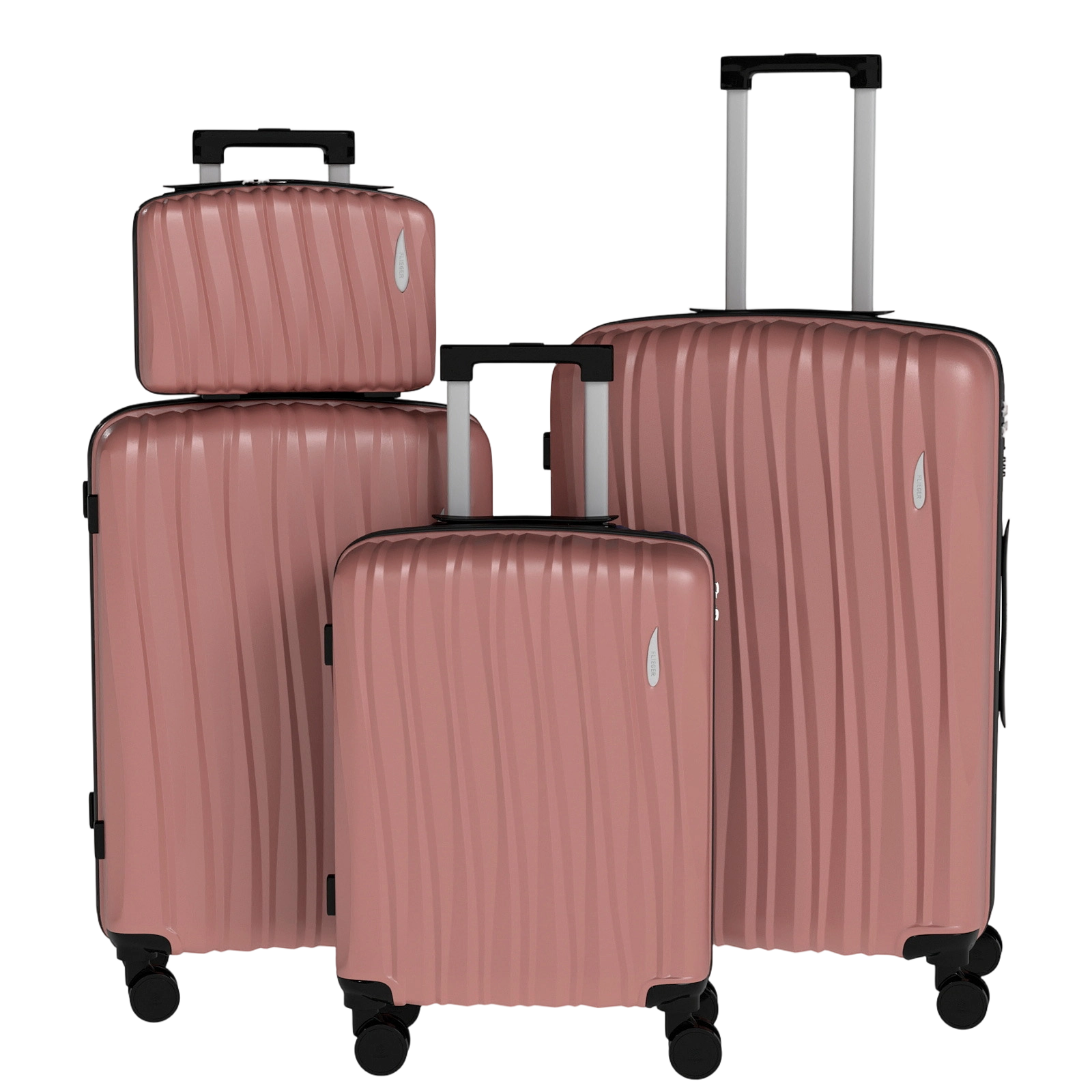 Set 4 Trolley ABS 12/20/24/28 pollici - Oro Rosa (073)