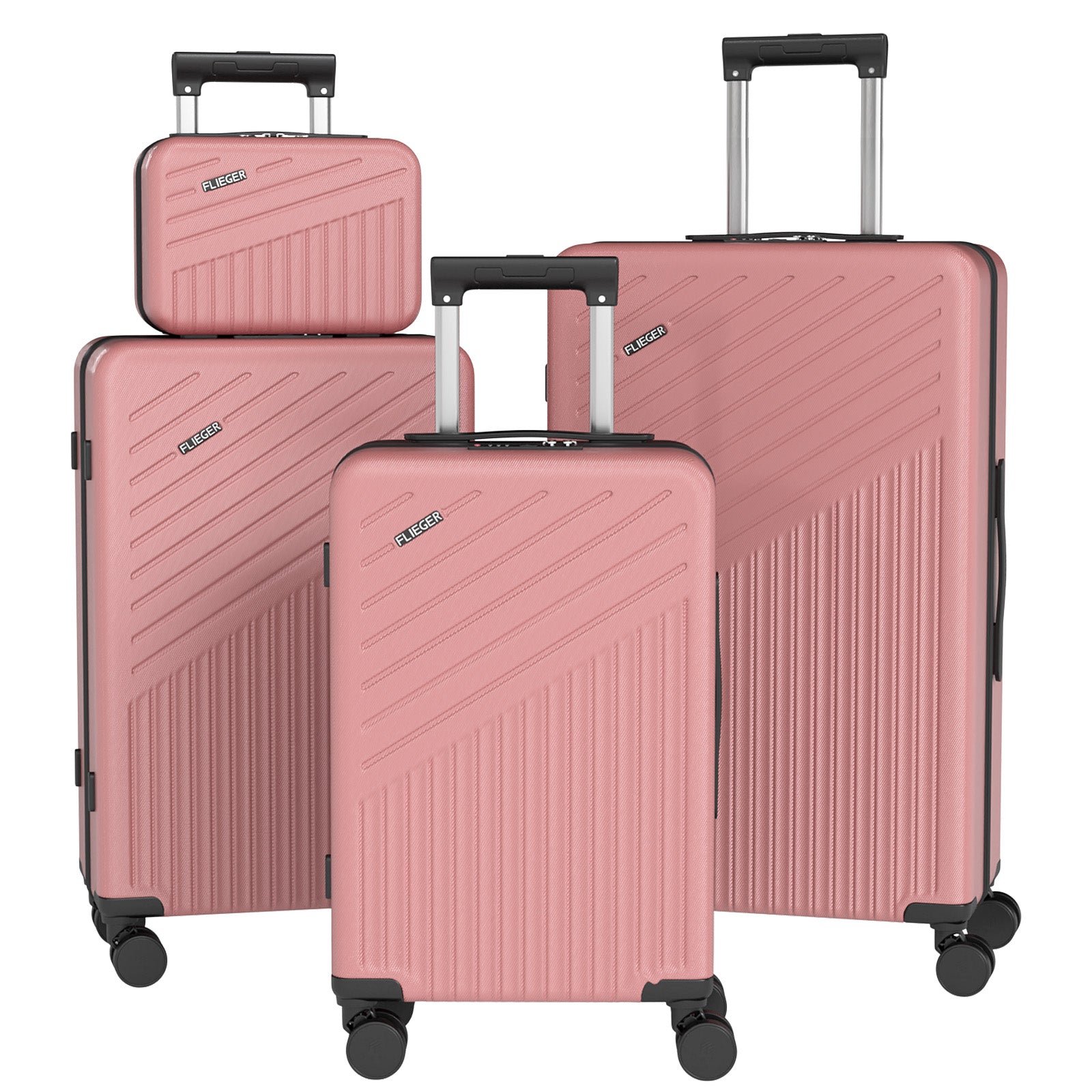 Set 4 Trolley ABS 12/20/24/28 pollici - Oro Rosa (071)