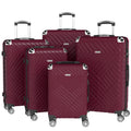 Set valigie in ABS da 5 pezzi (20"/26"/28"/30"/32") – Bordeaux（075）