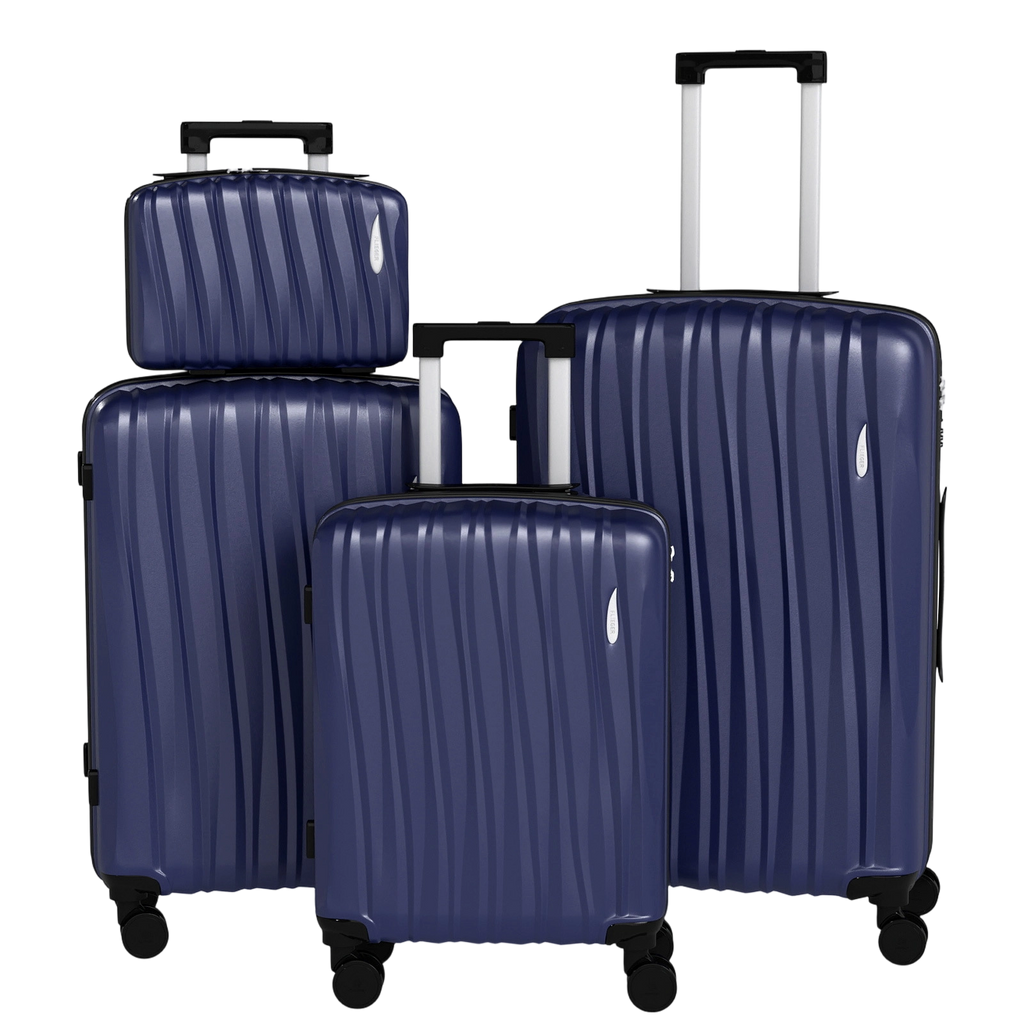 Set 4 Trolley ABS 12/20/24/28 pollici - Blu Navy (073)
