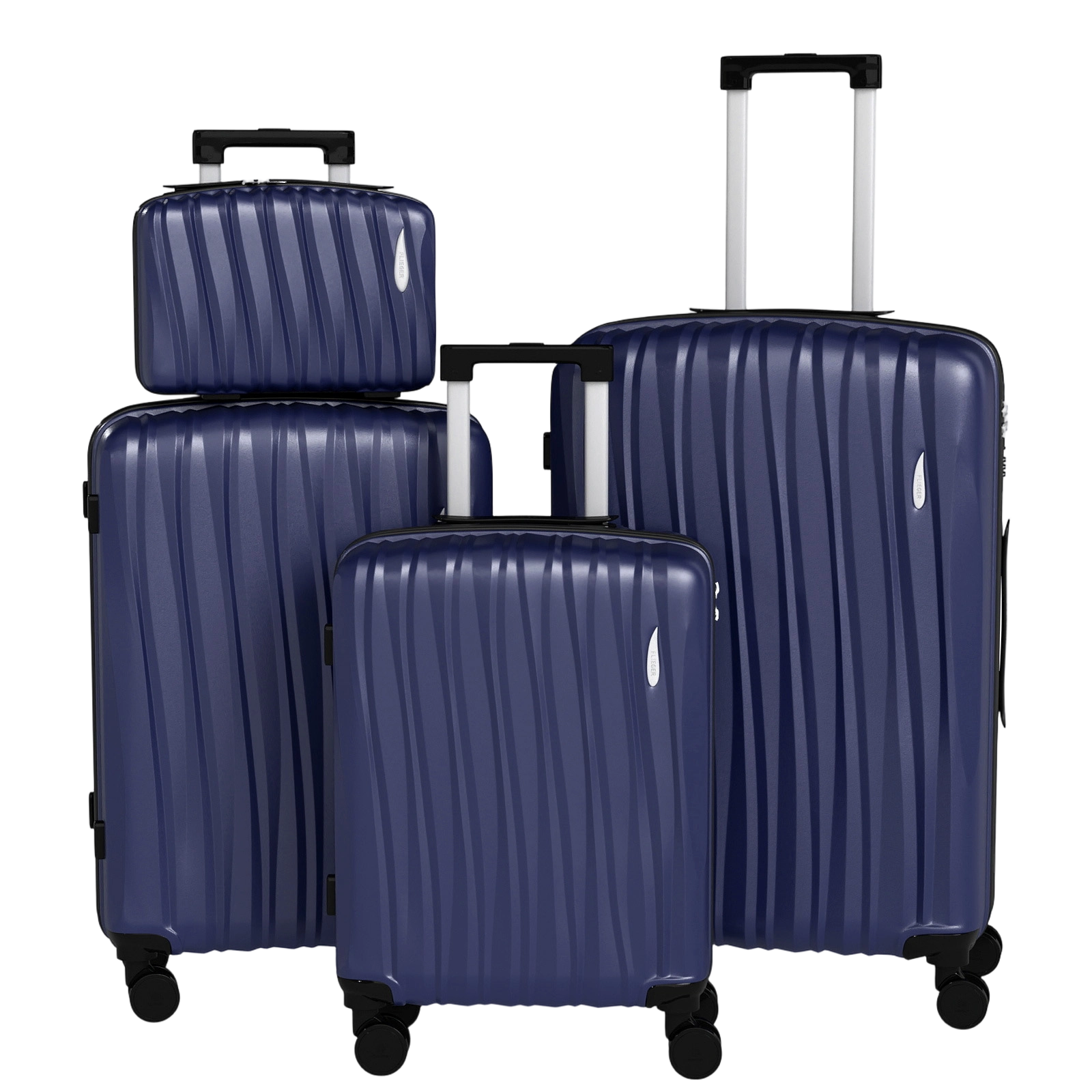 Set 4 Trolley ABS 12/20/24/28 pollici - Blu Navy (073)