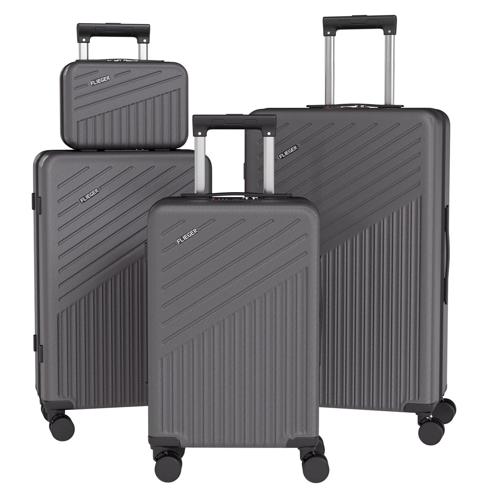 Set 4 Trolley ABS 12/20/24/28 pollici - Grigio (071)