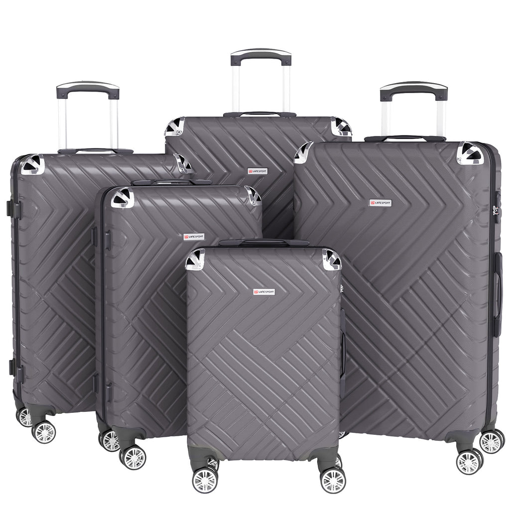 Set valigie in ABS da 5 pezzi (20"/26"/28"/30"/32") – Grigio argento（075）