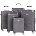 Set valigie in ABS da 5 pezzi (20"/26"/28"/30"/32") – Grigio argento（075）