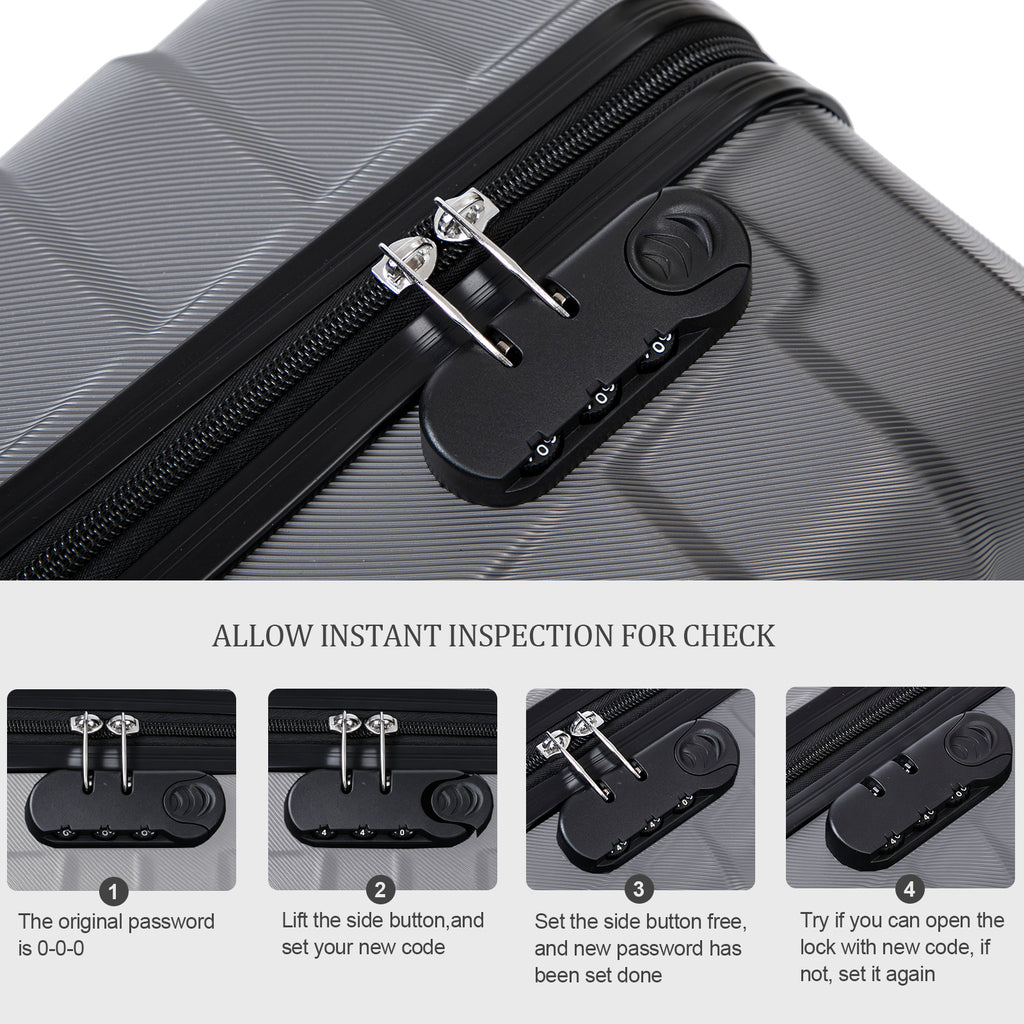 Set valigie ABS 4 pezzi 18/20/26/28 - Grigio (029)