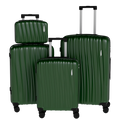 Set 4 Trolley ABS 12/20/24/28 pollici - Verde Scuro (073)