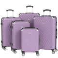 Set valigie in ABS da 5 pezzi (20"/26"/28"/30"/32") – Viola（075）